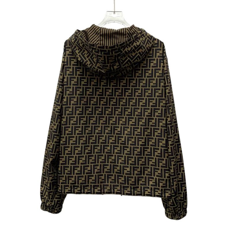 Fendi FENDI Brown Logo Letter Printed Double-Sided Hooded Long S Size US S / EU 44-46 / 1 - 2 Thumbnail