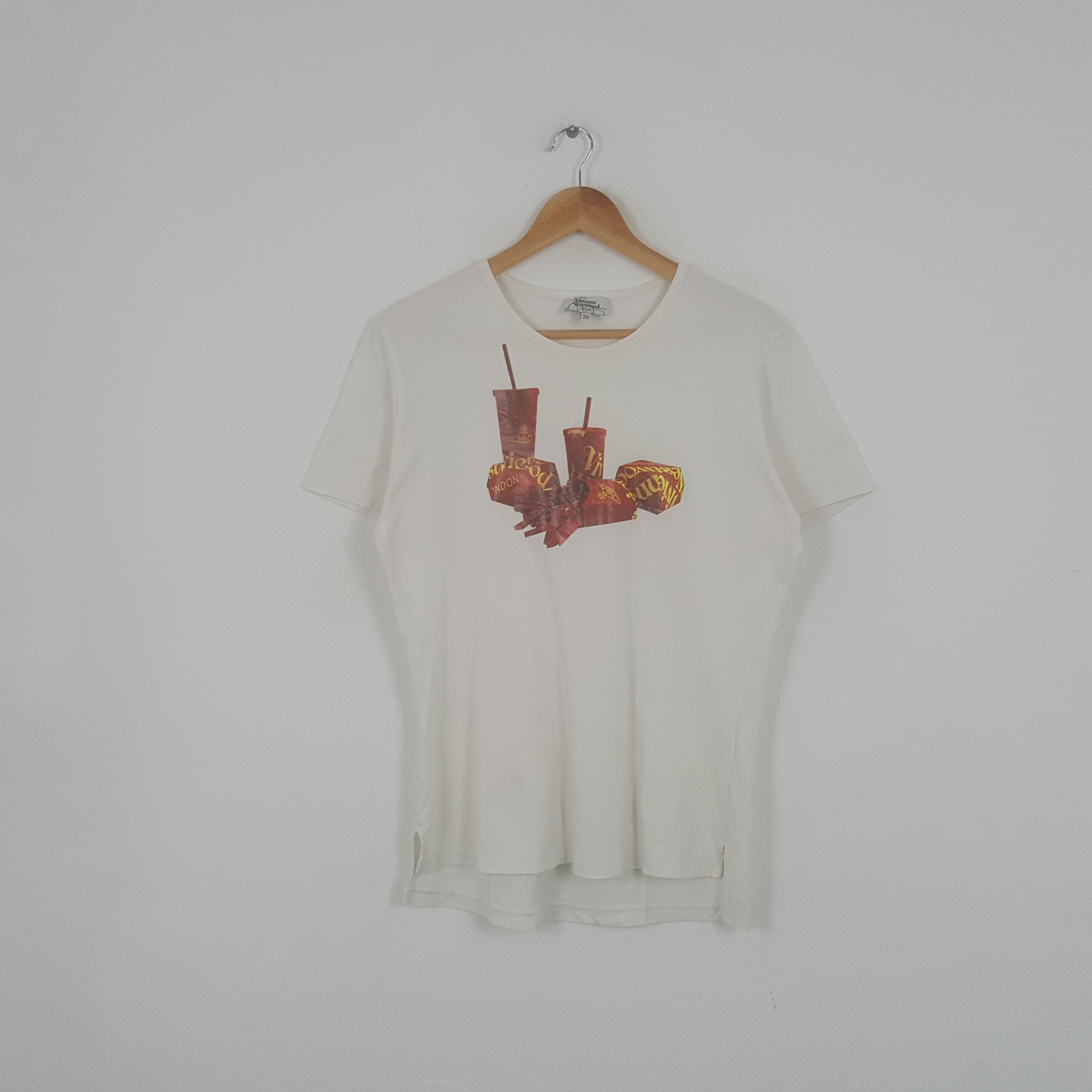 Vintage × Vivienne Westwood Vintage Vivienne Westwood Luxury Brand Food Art Tshirt Size US M / EU 48-50 / 2 - 1 Thumbnail