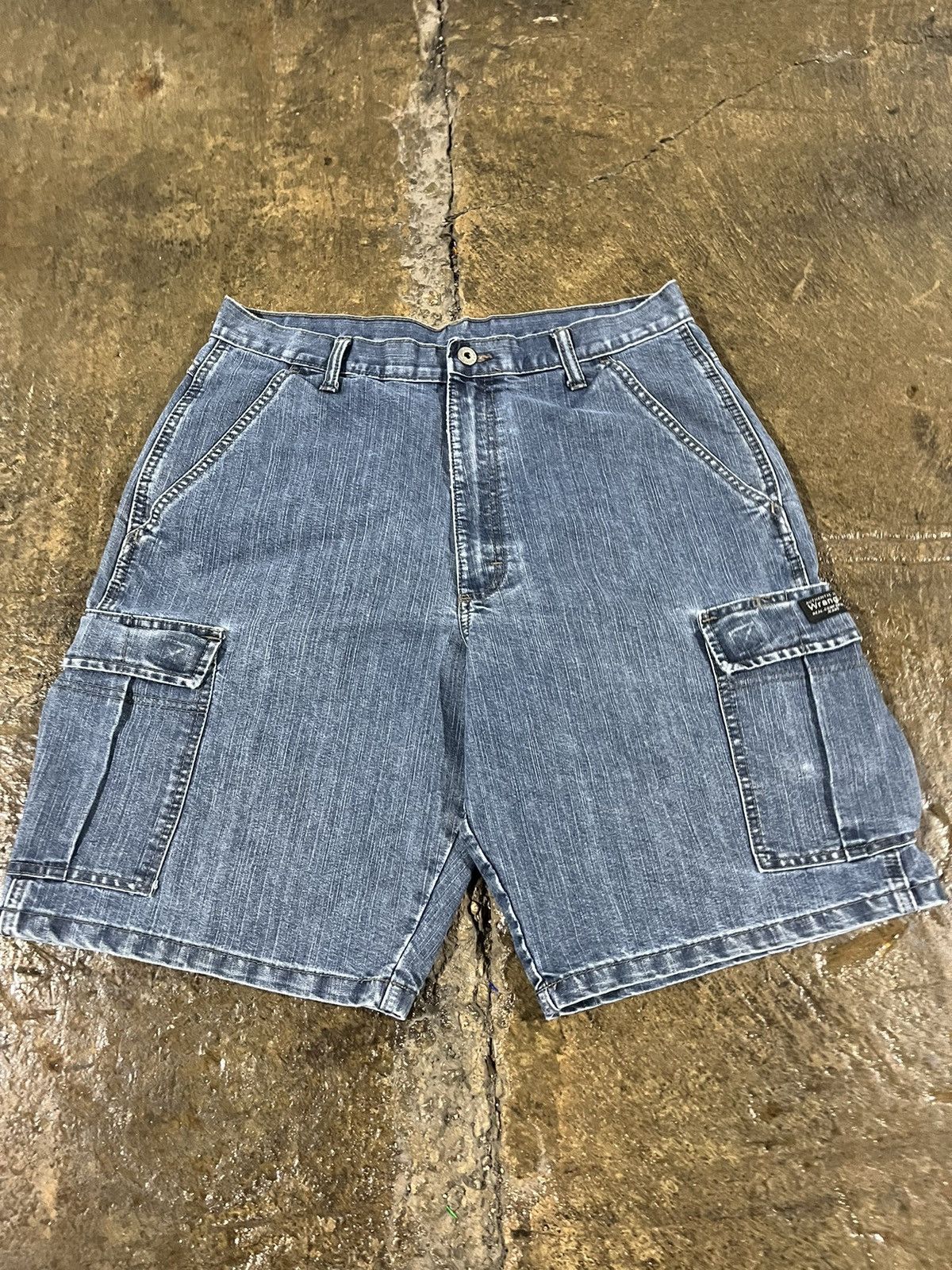 Carhartt × Vintage × Wrangler Crazy Y2K Wrangler Baggy Cargo Jorts Skater Grunge Shorts Size US 34 / EU 50 - 5 Thumbnail