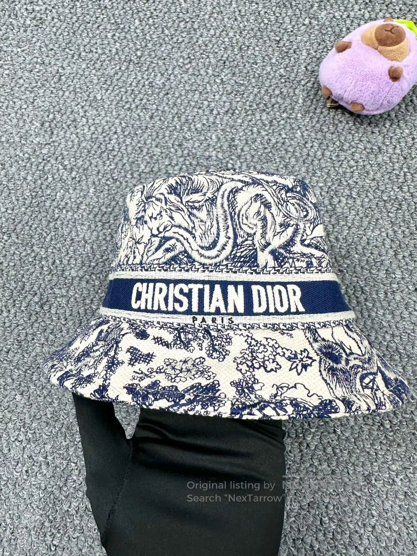 Dior Dior Blue Animal Print Series Embroidered Logo Fisherman's Size ONE SIZE - 2 Thumbnail