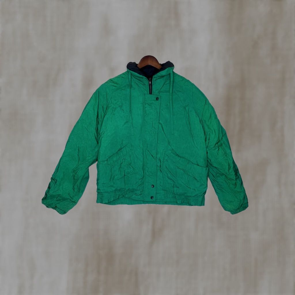 Vintage VINTAGE PA Originals Womens Green Full Zip Bomber Jacket L Size L / US 10 / IT 46 - 1 Thumbnail