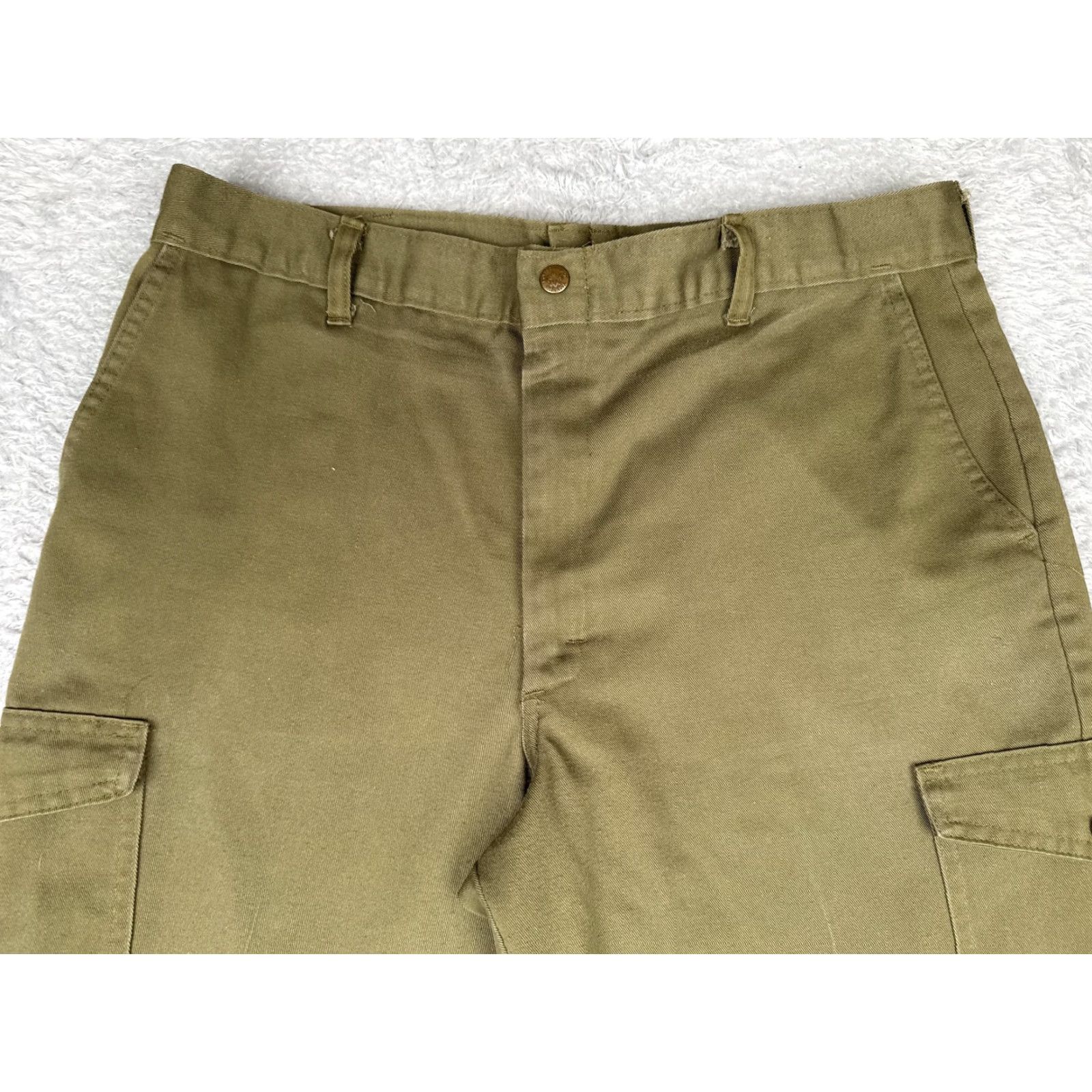 Vintage Boy Scouts Of America Cargo Pants Men 33x25 Green Twill Straight Utility Pants Mens Green Cargo Pants Size US 33 - 4 Thumbnail