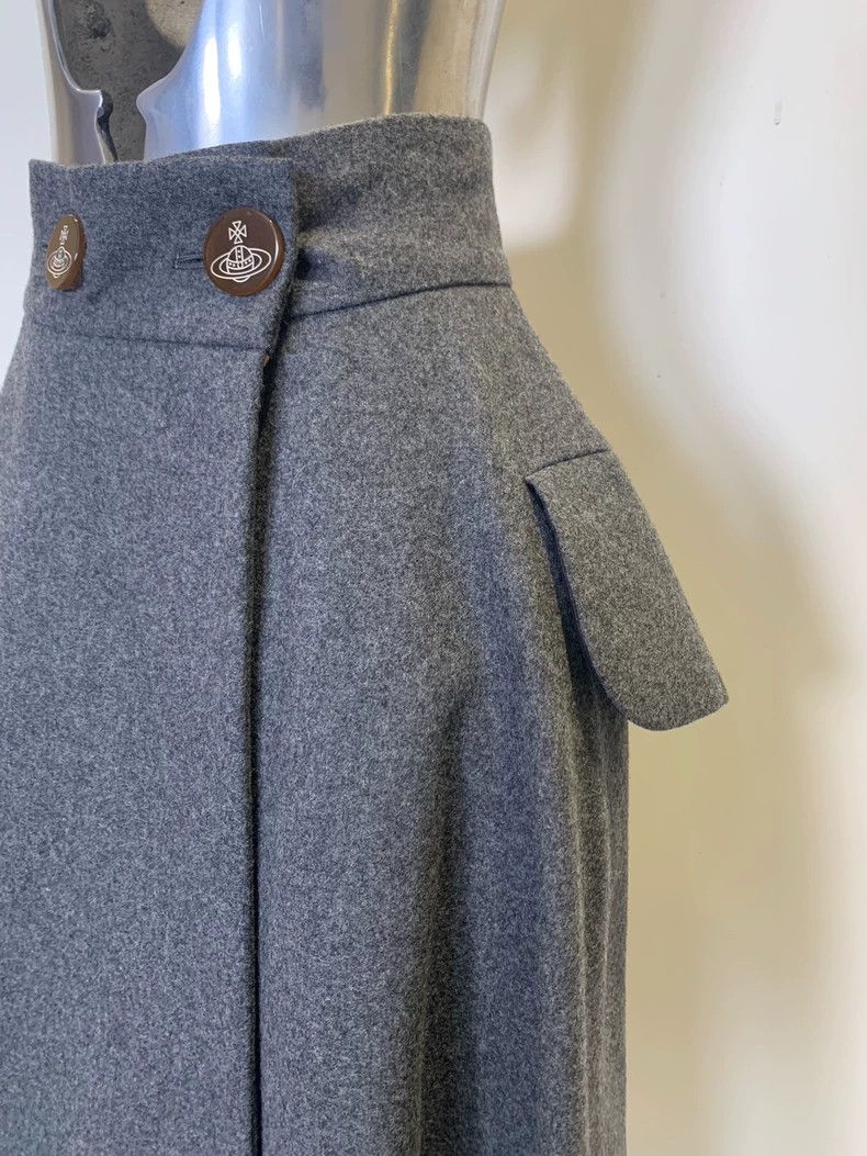 Vivienne Westwood Vivienne Westwood size2 Gray wool cycling skirt Size 26" / US 2 / IT 38 - 2 Thumbnail