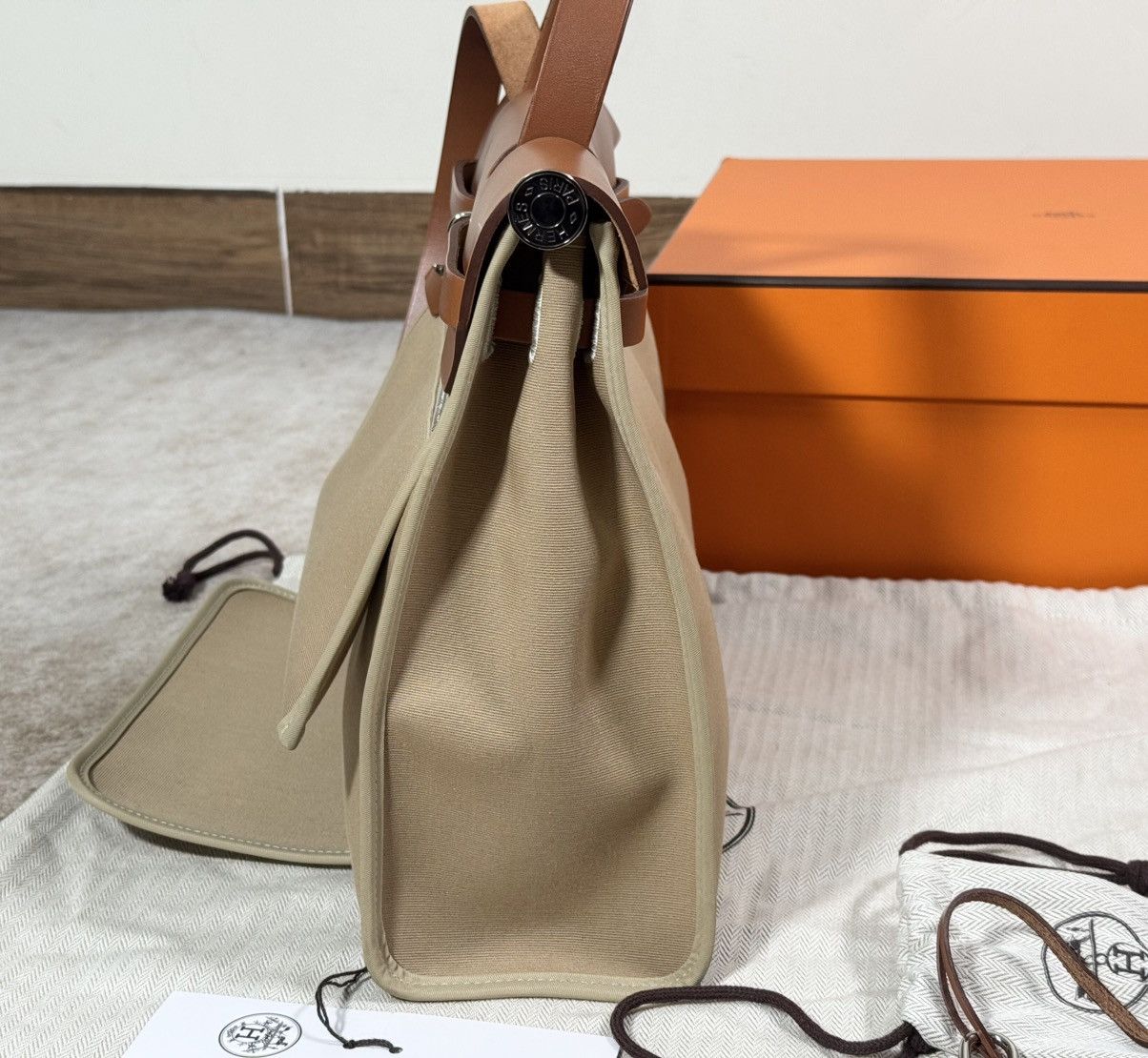 Hermes Hermes Herbag 31 Bag（Brown/cream） Size ONE SIZE - 9 Thumbnail