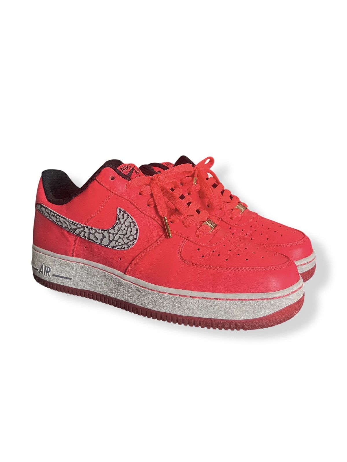 Nike 2012 Nike ID Air Force 1 - Infrared/Cement Grey - Size 9 Size US 9 / EU 42 - 1 Thumbnail