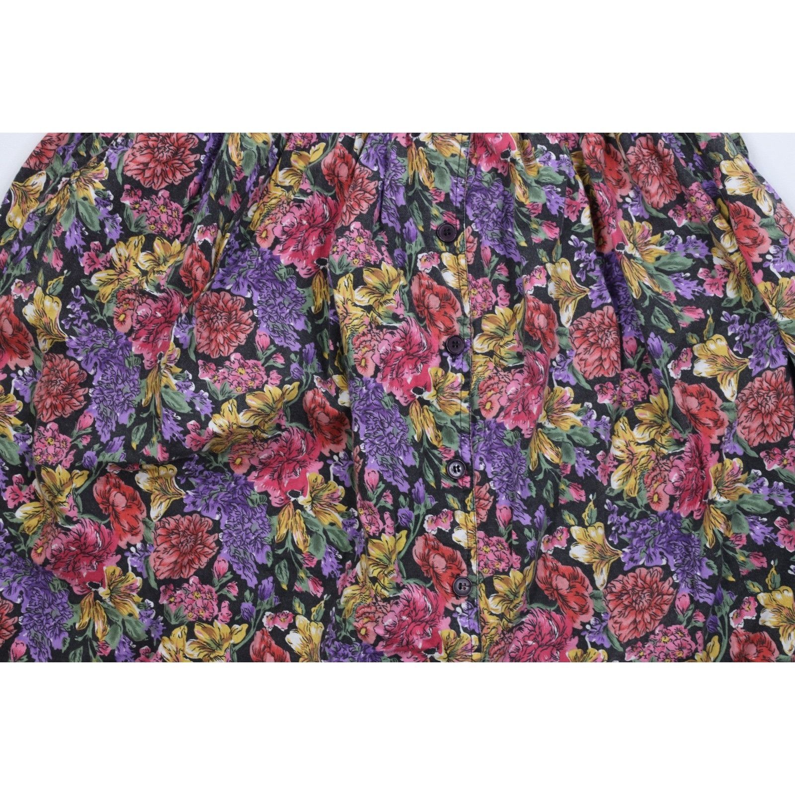 Vintage Vintage 90s Country Primitive Boho Chic Flower Skirt Size 24" / US 00 / IT 34 - 3 Thumbnail
