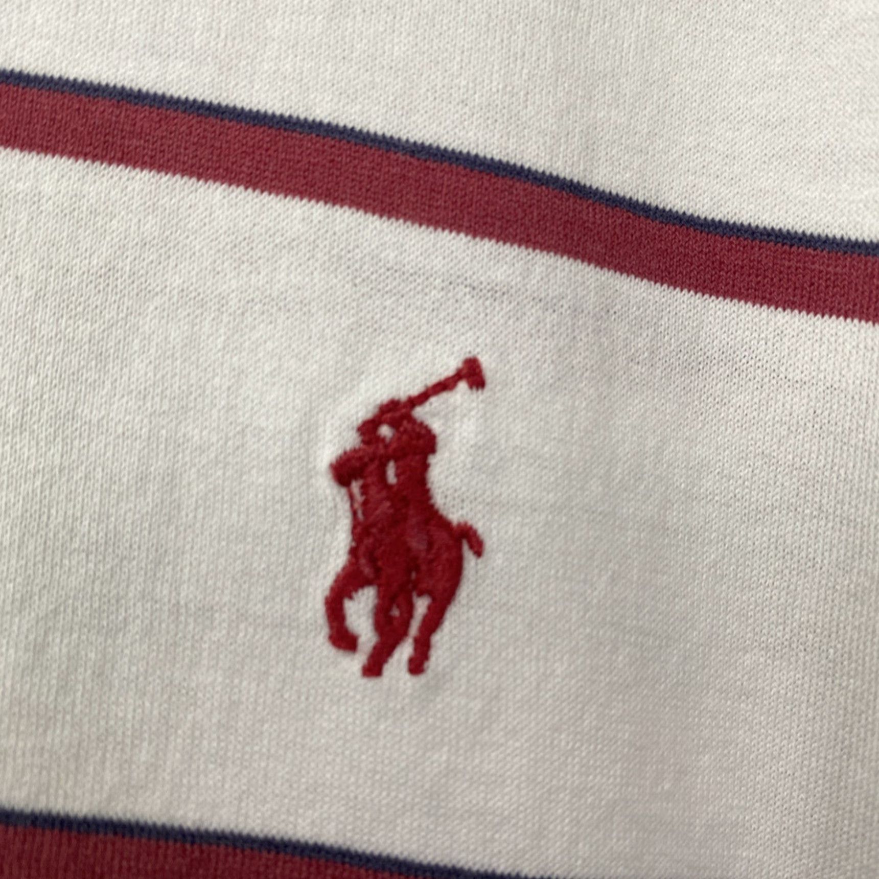 Ralph Lauren Ralph Lauren Polo Golf Shirt Men L Red White Stripe Multicolor Cotton Pima Knit Logo Short Sleeve Collared Button Regular Size US L / EU 52-54 / 3 - 3 Thumbnail
