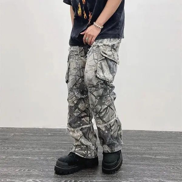 Other Riruuko x Kanou Camo Embroidered Wide Leg Pants Size US 32 / EU 48 - 5 Thumbnail