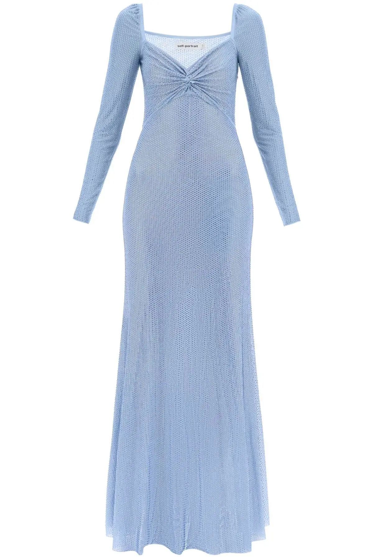image of Self Portrait O1S22I1N1223 Maxi Dress In Light Blue, Women's (Size Small)