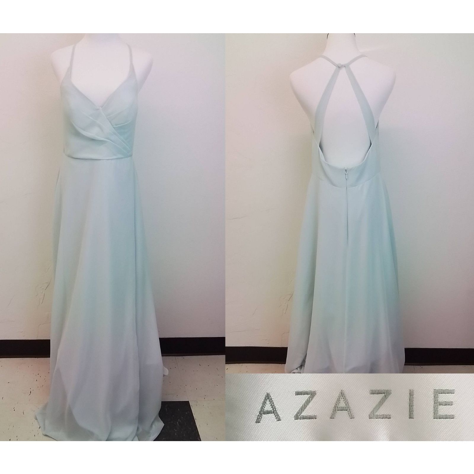 Other Azazie Racerback Aline Formal Dress Women's 10 Baby Blue Size L / US 10 / IT 46 - 1 Thumbnail