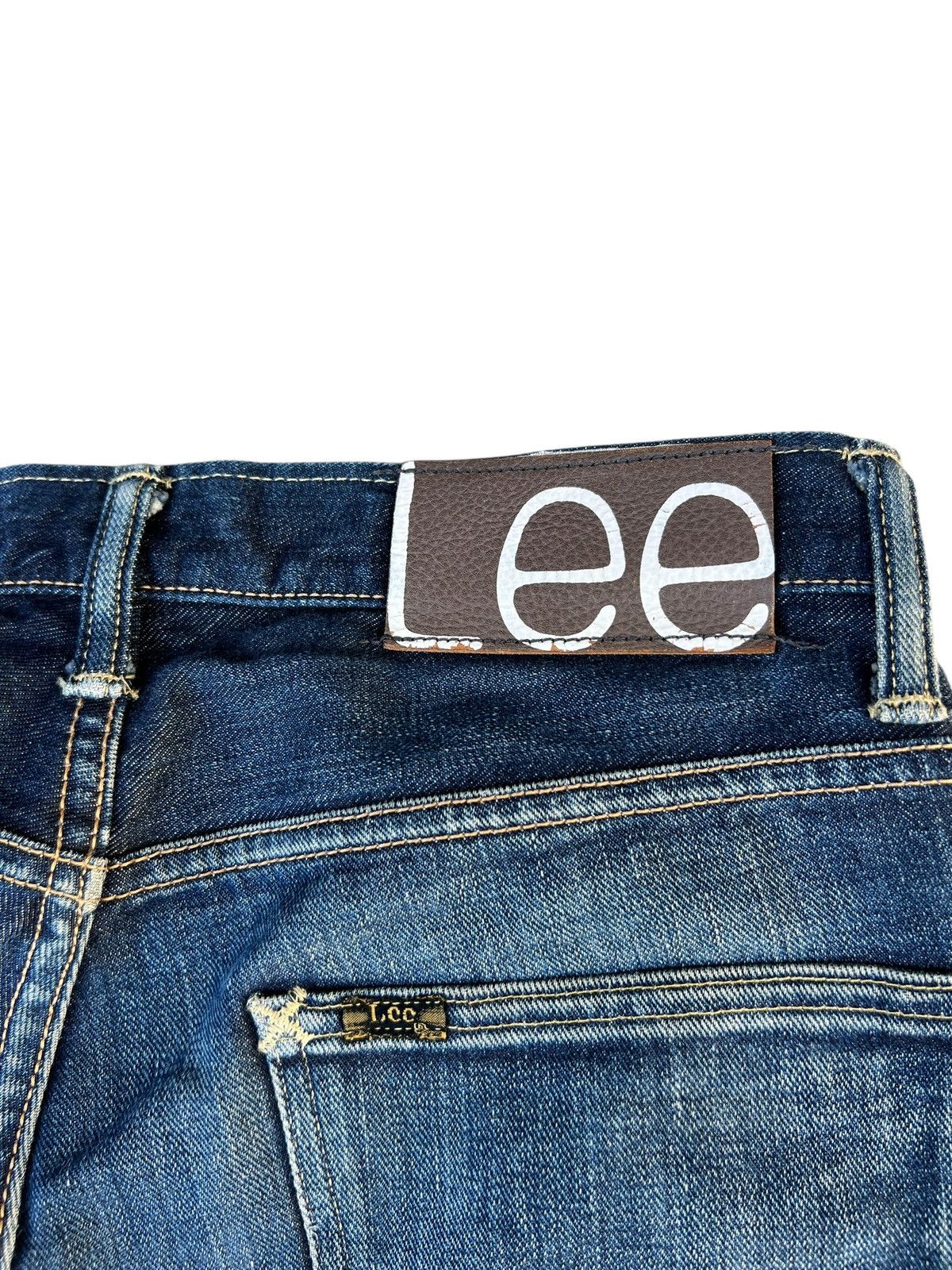 Lee Lee 101 Pure Indigo Dye Mud Denim Blue Line Selvedge Jeans Size US 29 - 20 Thumbnail