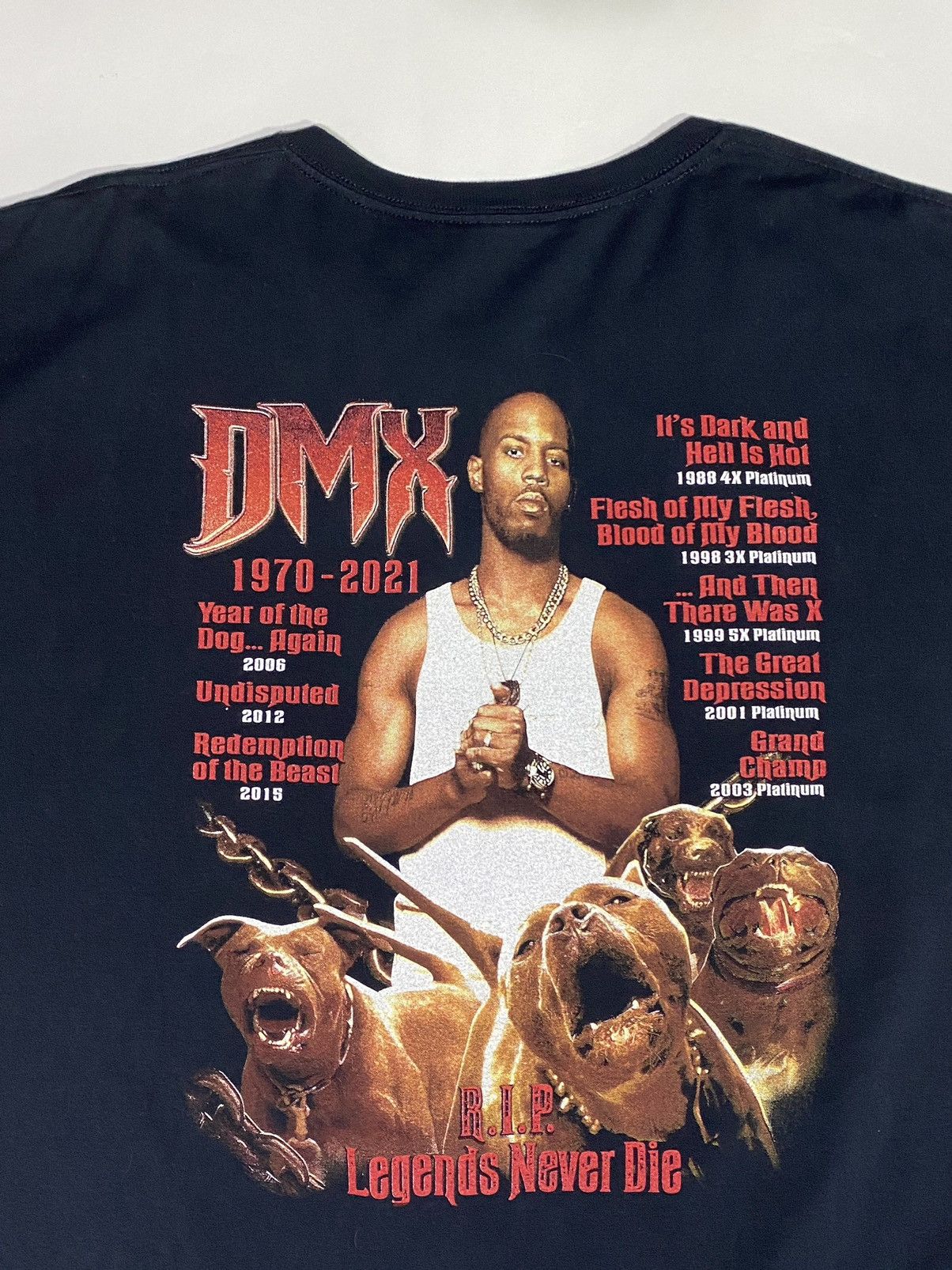 Rap Tees DMX Rest In Peace T-shirt (sz XL) Size US XL / EU 56 / 4 - 7 Thumbnail