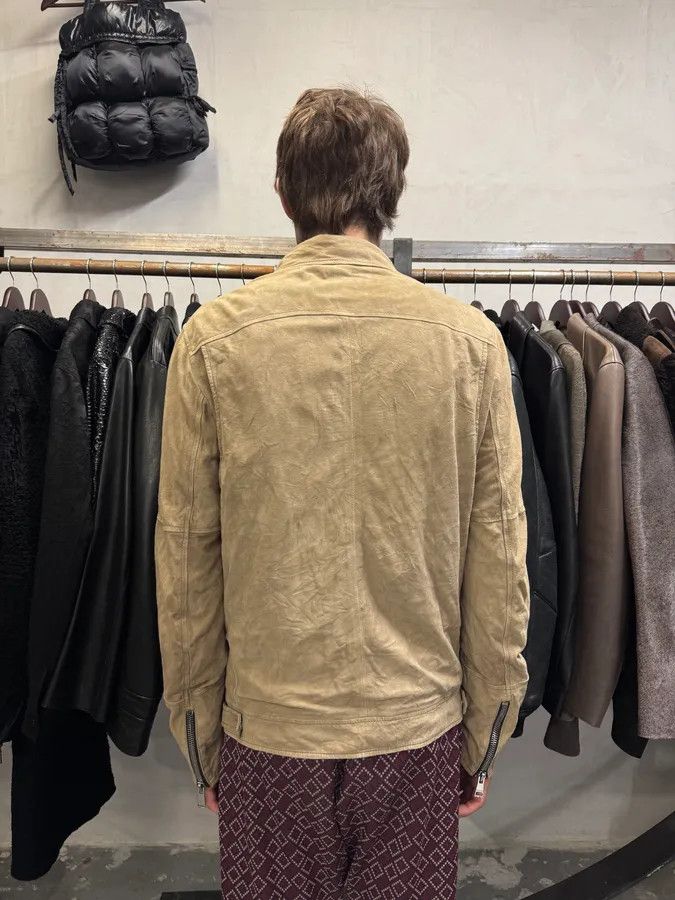Gucci SS2004 Gucci Asymmetrical Multi Zips Biker Beige Suede Leather Jacket Size US S / EU 44-46 / 1 - 4 Thumbnail