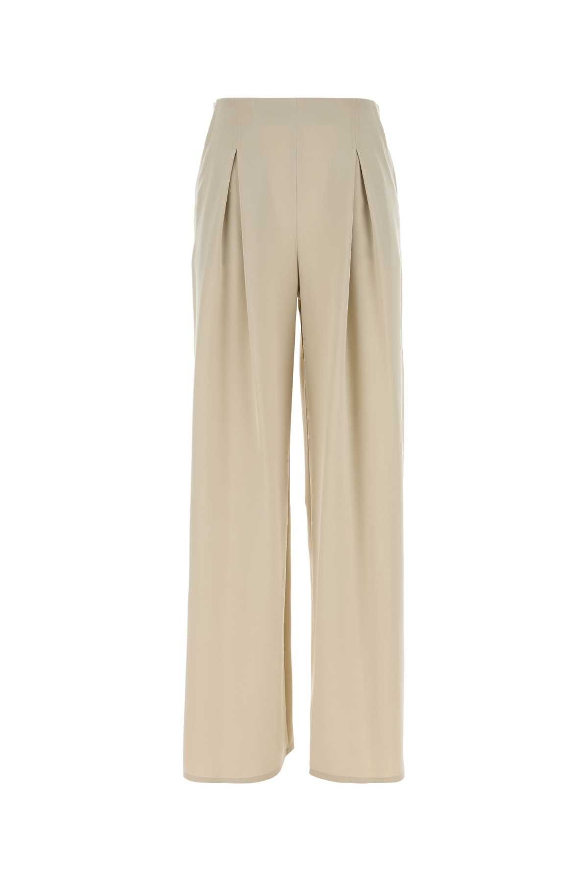 Max Mara Sand Stretch Satin Palude Palazzo Pant Size 25" / US 0 / IT 36 - 1 Thumbnail