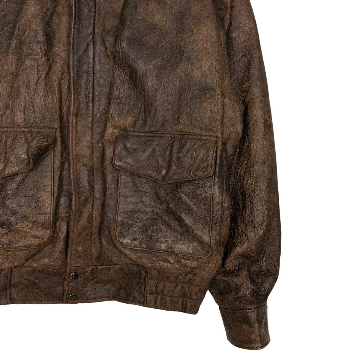 Vintage 🔥VINTAGE AERO LEATHER JACKET A2 FLIGHT JACKET USA MILITARY Size US M / EU 48-50 / 2 - 7 Thumbnail