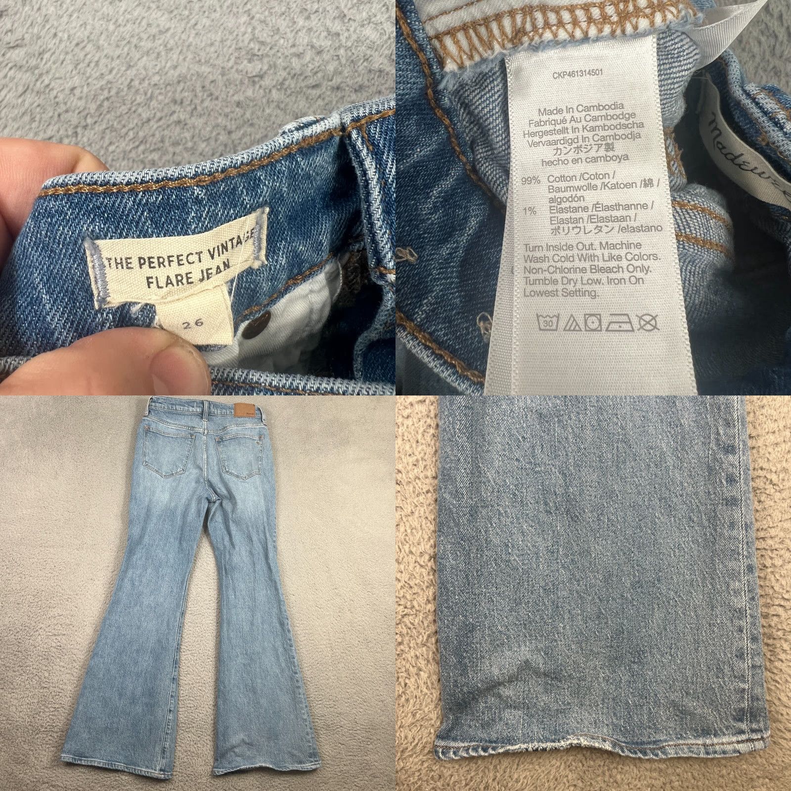 Madewell Madewell Jeans Womens 26 The Perfect Vintage Flare Denim 90s Light Wash Size 26" / US 2 / IT 38 - 8 Thumbnail