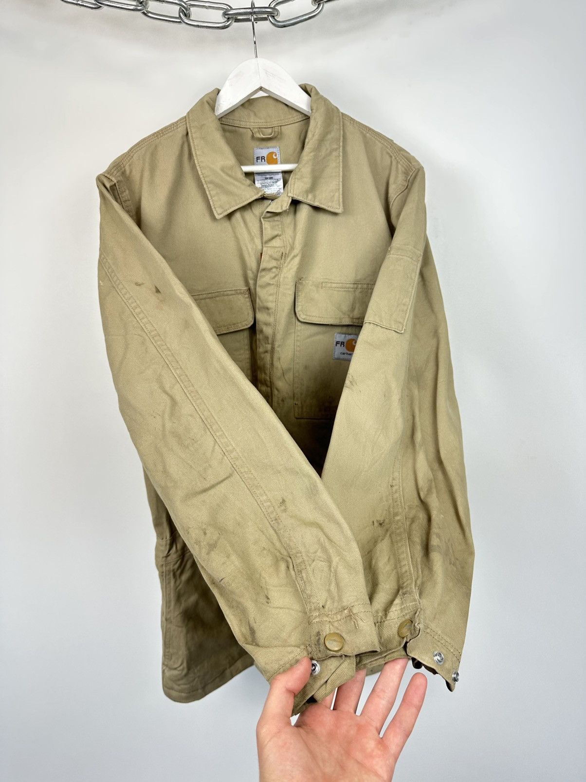 Carhartt Vintage Carhartt Flame Resistant Distressed Detroit Jacket Size US XL / EU 56 / 4 - 9 Thumbnail
