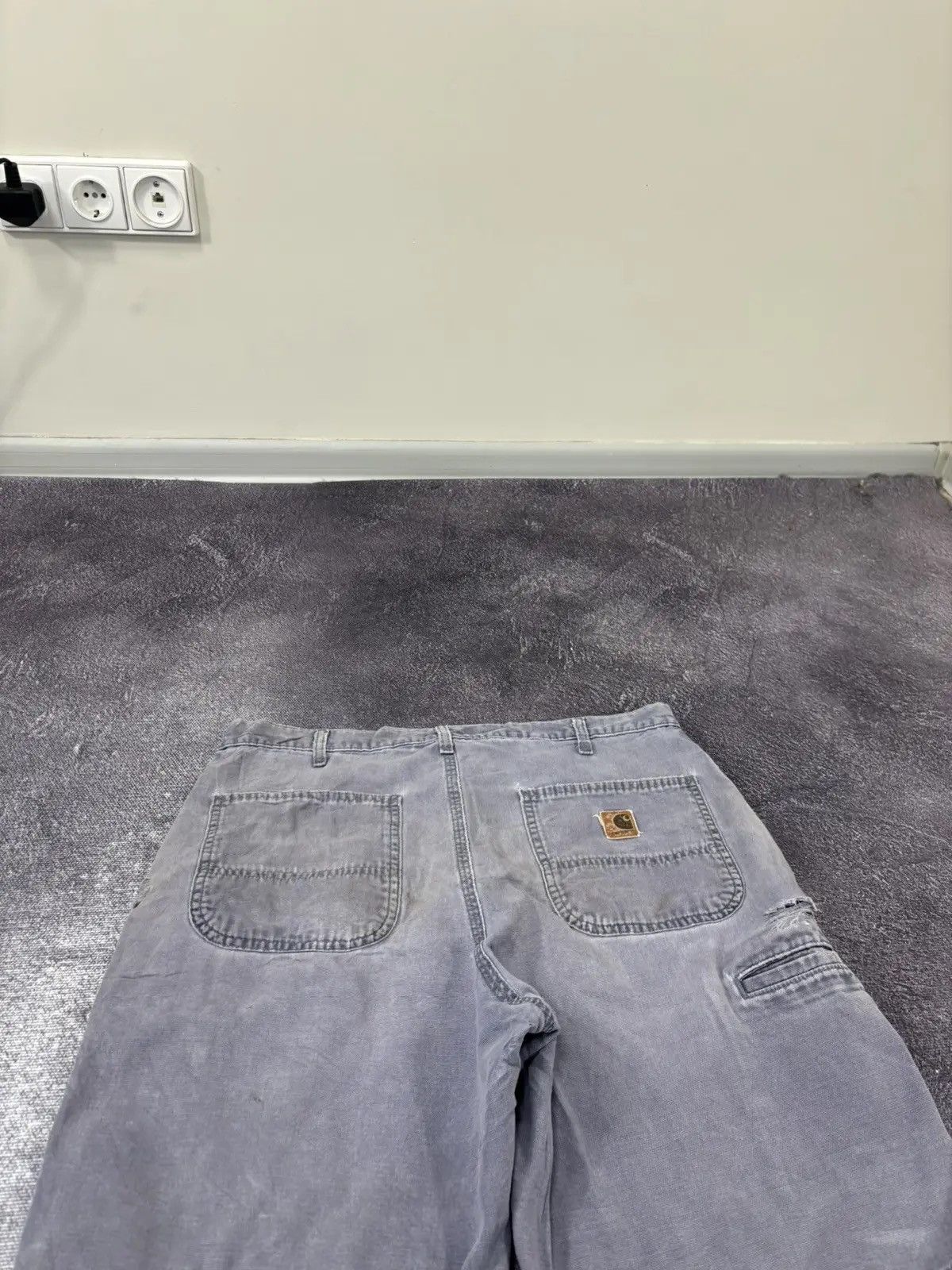 Carhartt × Vintage Vintage Carhartt Gray Work Hype Baggy Shorts Jorts Size US 36 / EU 52 - 4 Thumbnail