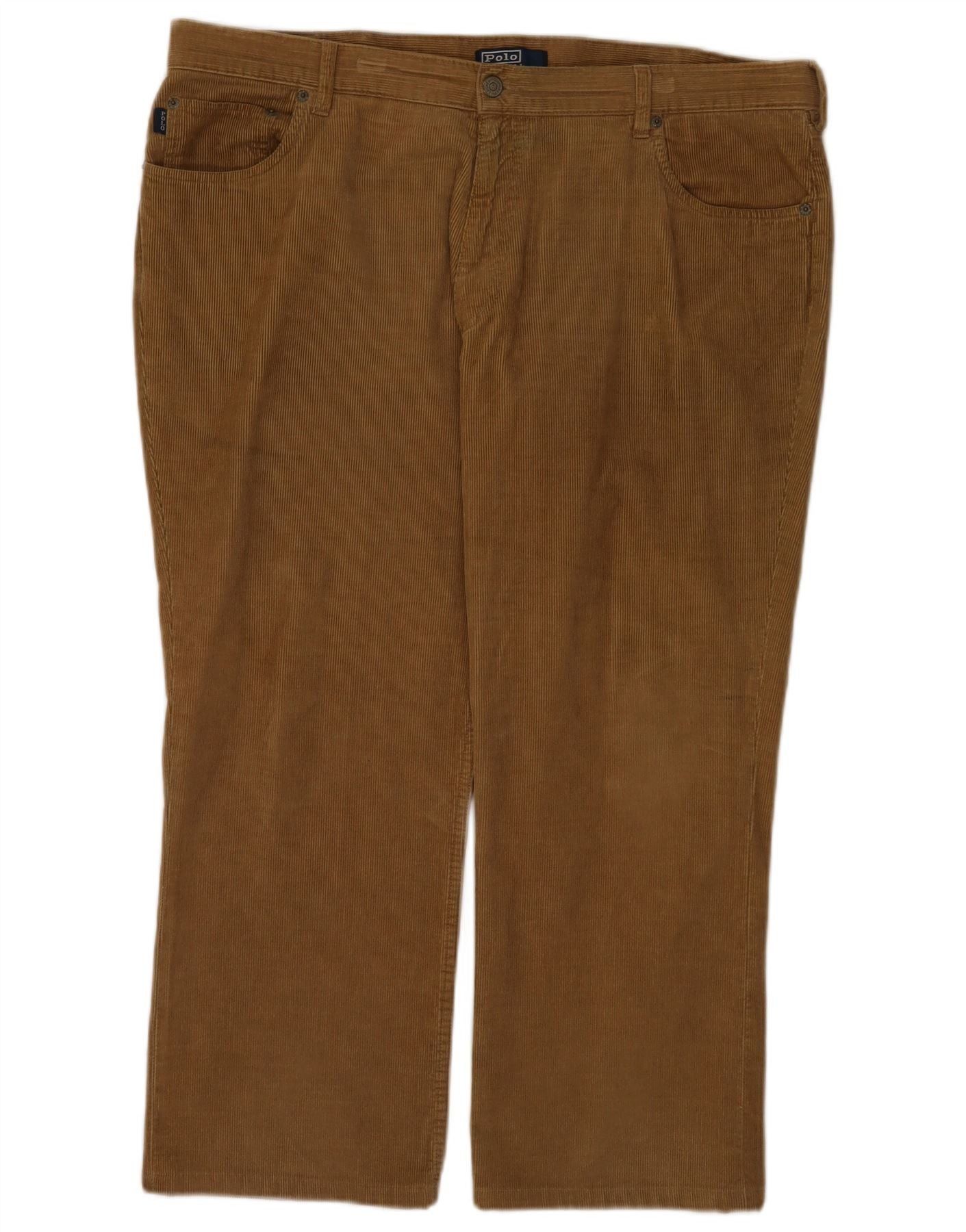 Polo Ralph Lauren Mens Straight Corduroy Trousers W40 L26 Beige Cotton Size US 40 / EU 56 - 1 Thumbnail