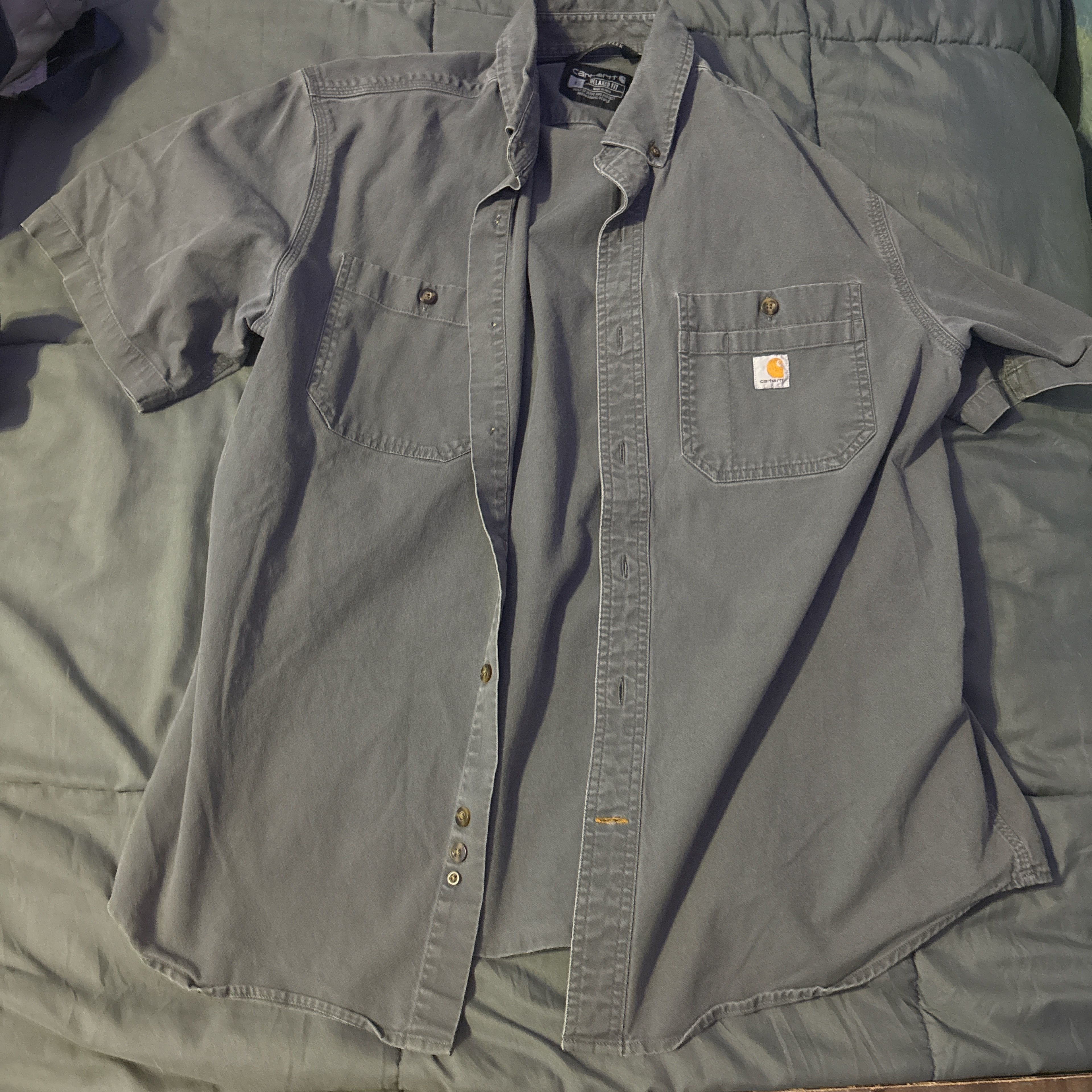 Carhartt Carhartt L grey button up Size US L / EU 52-54 / 3 - 1 Thumbnail