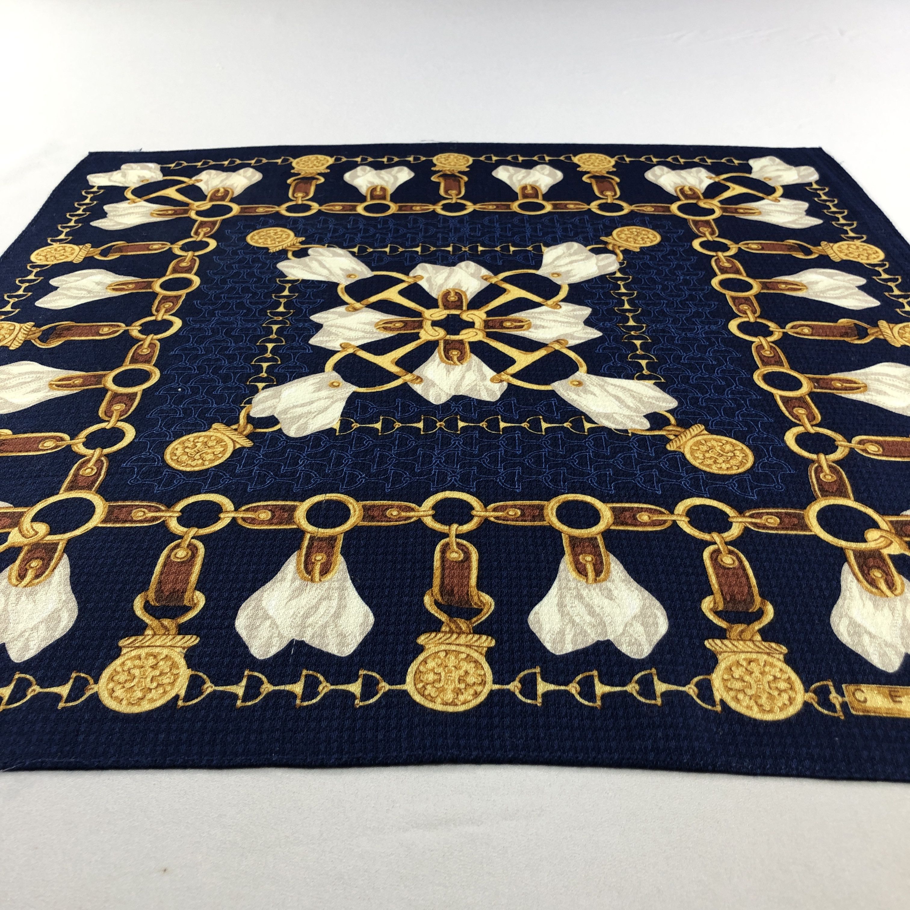 Vintage Celine Chains Handkerchief Neckerchief Bandana H2555 Size ONE SIZE - 4 Thumbnail