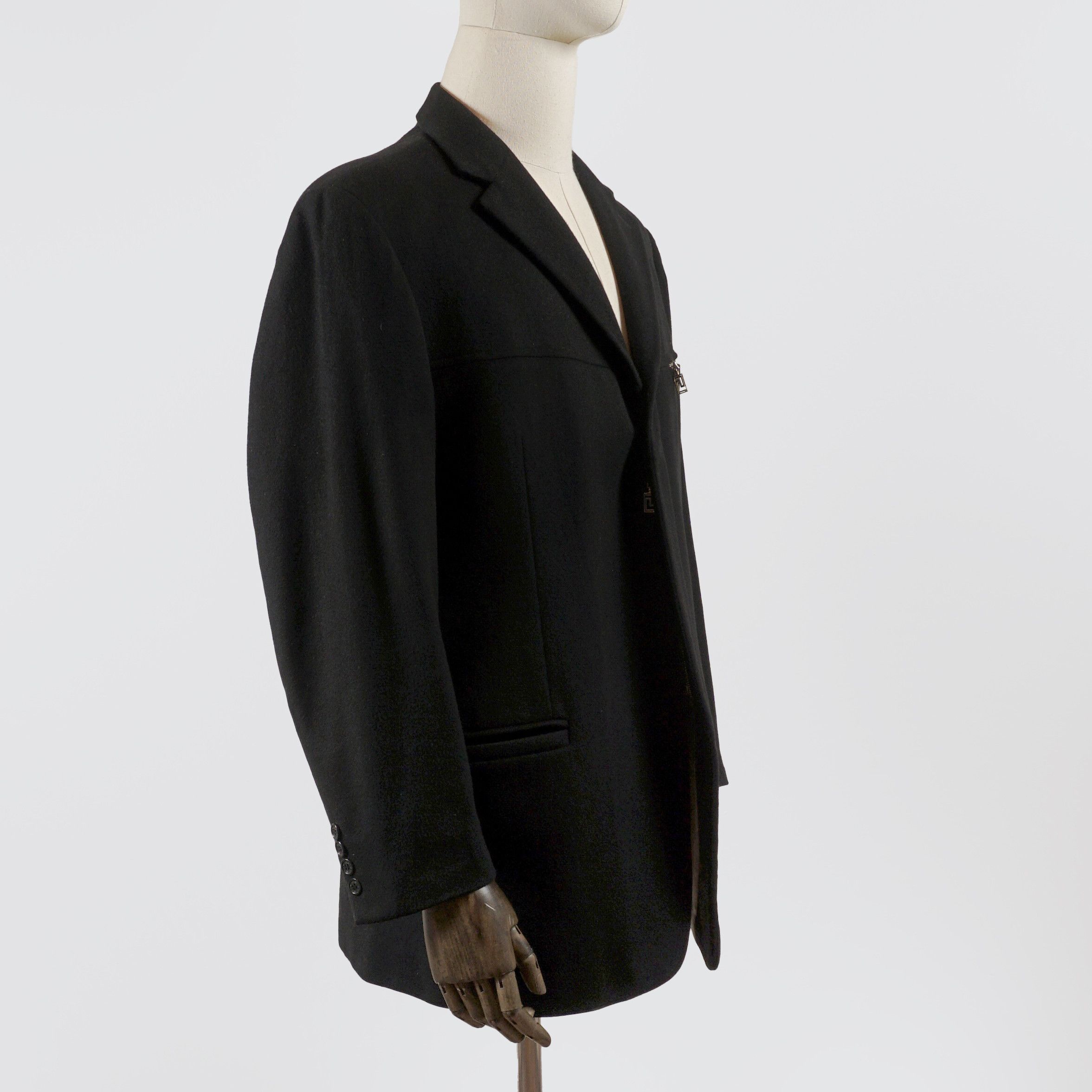 Versace Wool Cashmere Zip-Front Blazer Size 52R - 2 Thumbnail