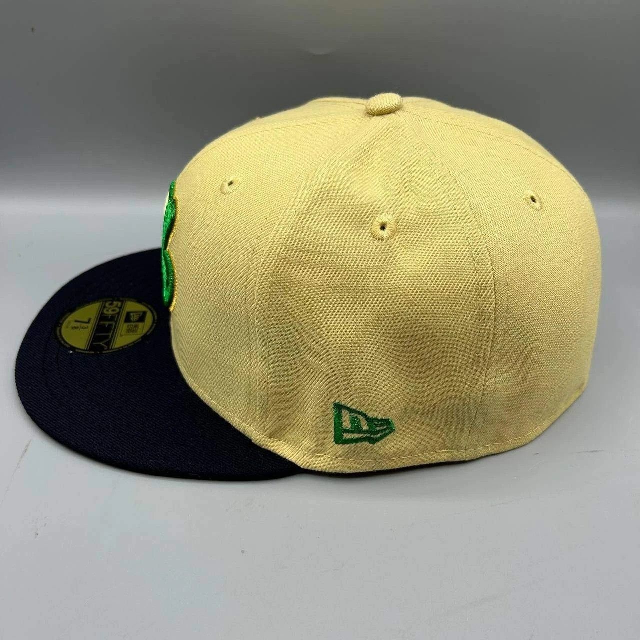 New Era Montreal Expos Hat Men 7 3/8 Yellow Navy MLB Fitted Cap New Size ONE SIZE - 5 Thumbnail