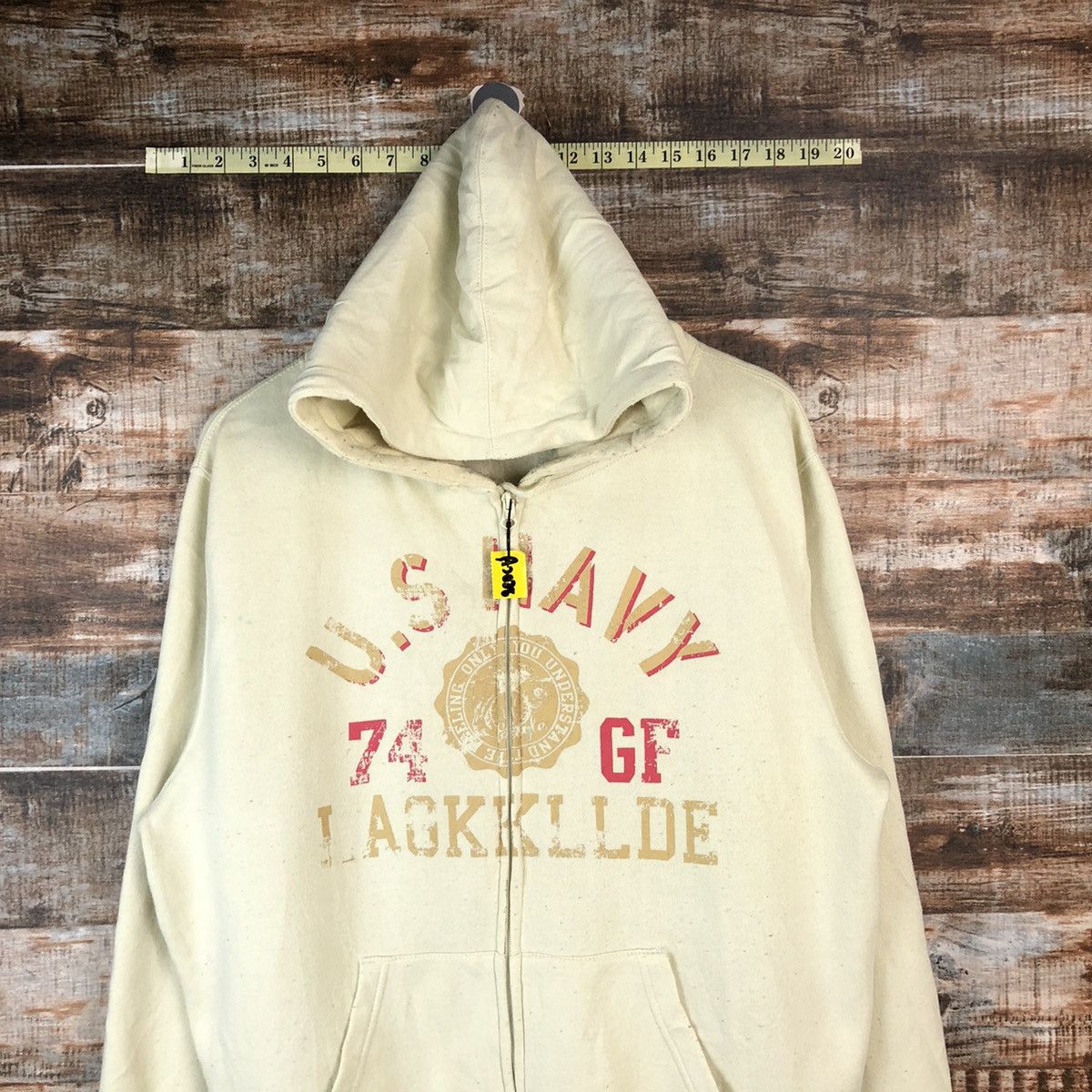 Japanese Brand The First Wave Crem Hoodie sweater #A2038 Size US L / EU 52-54 / 3 - 2 Thumbnail
