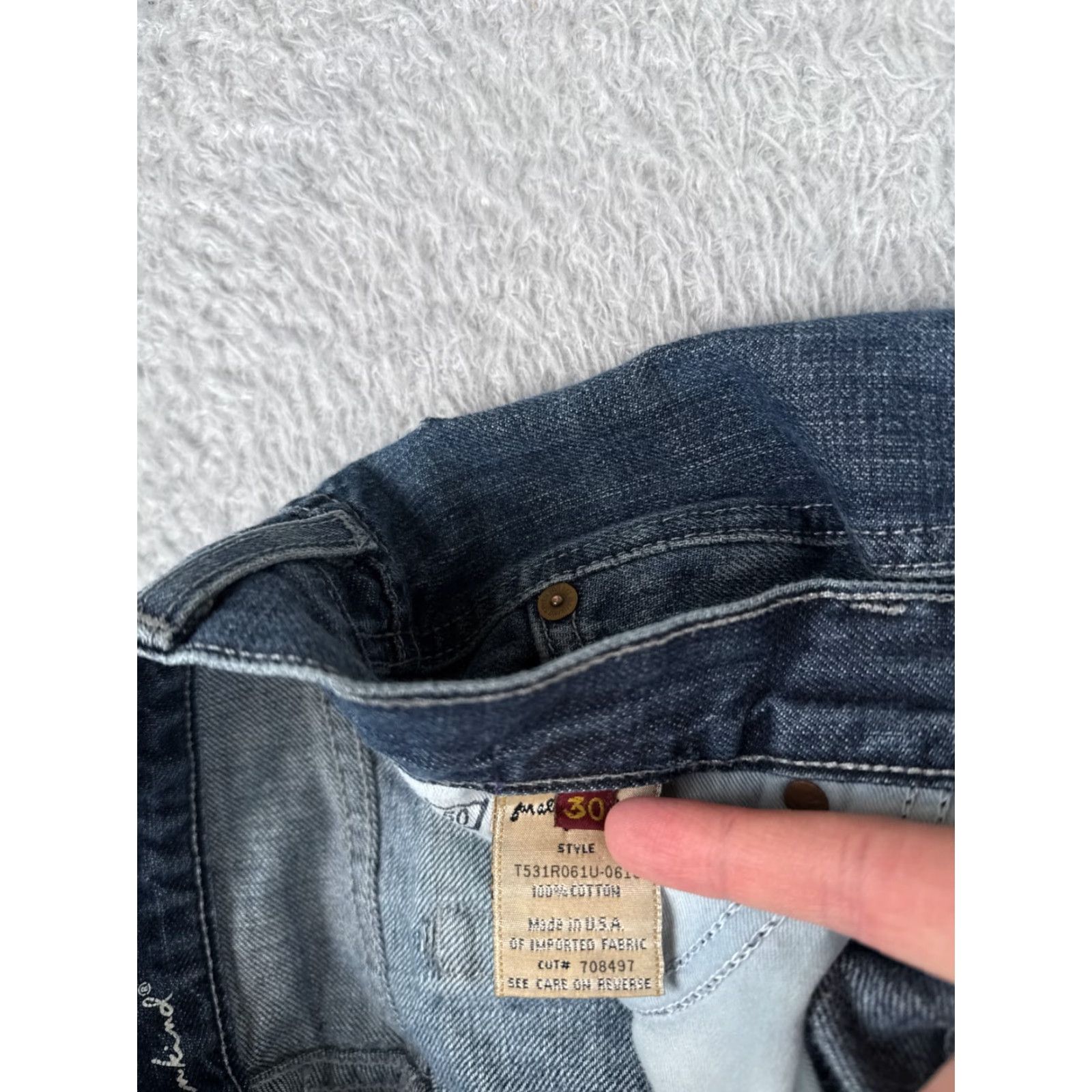 7 For All Mankind VINTAGE 7 For All Mankind Womens Jeans Bootcut Cotton Blend Blue 2000s Size 30 Women Size 30" / US 8 / IT 44 - 7 Thumbnail