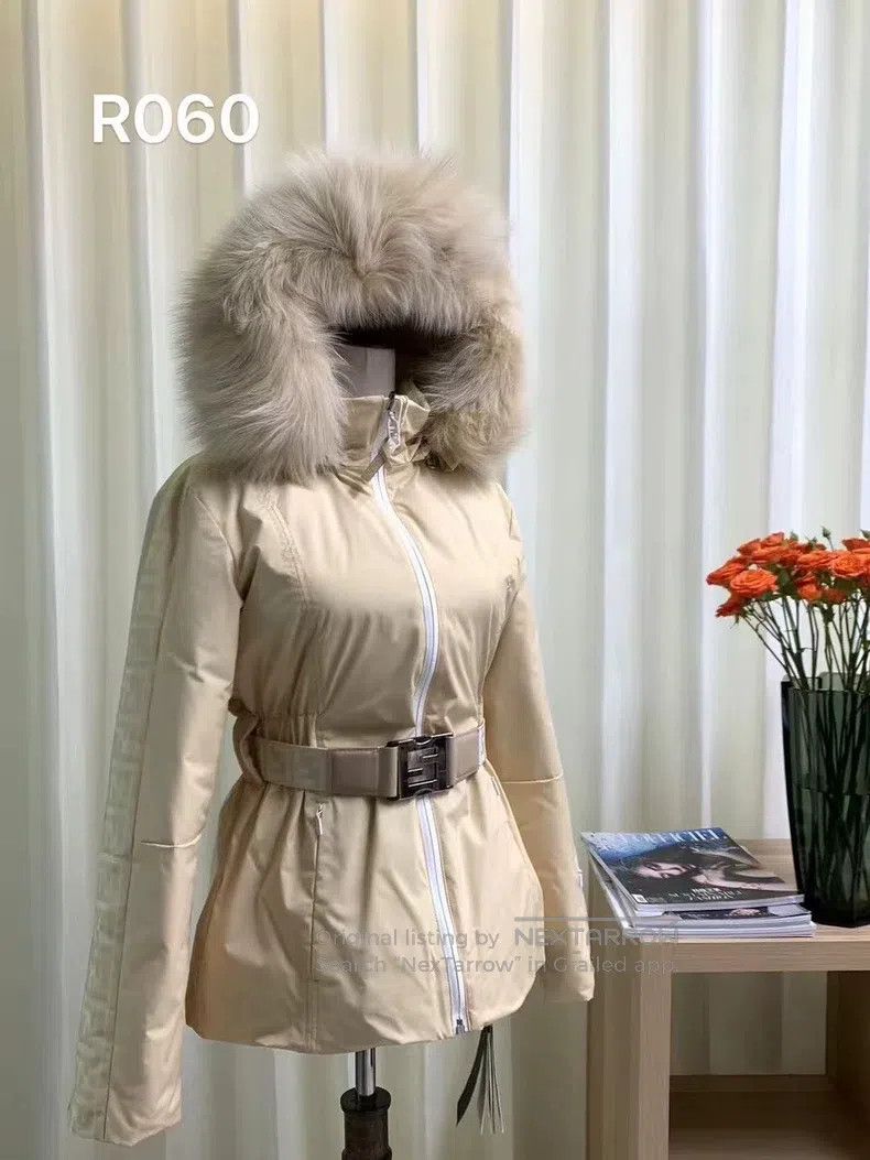 Fendi Fendi Logo Embellished Two-Way Hooded Down Jacket Size 4XL / US 24-26 - 1 Thumbnail