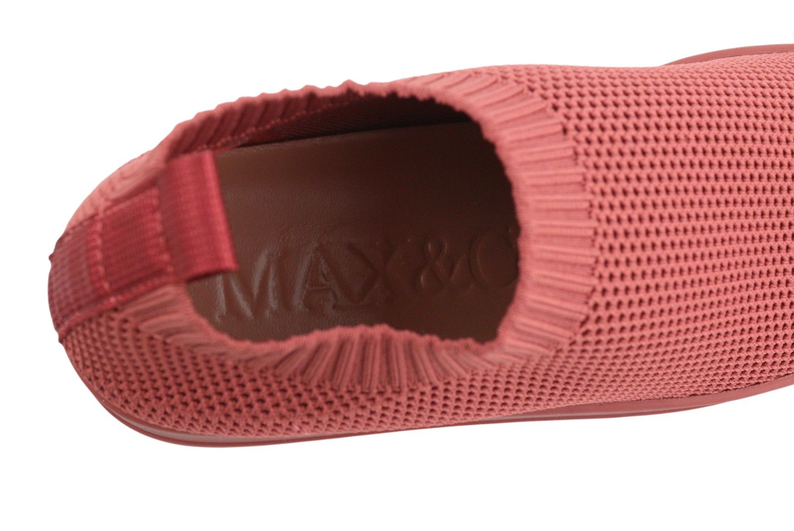 MAX&Co. EU38 Brick Red Textured Slip On Square Sole Sneakers 88723 Size US 7 / IT 37 - 9 Thumbnail
