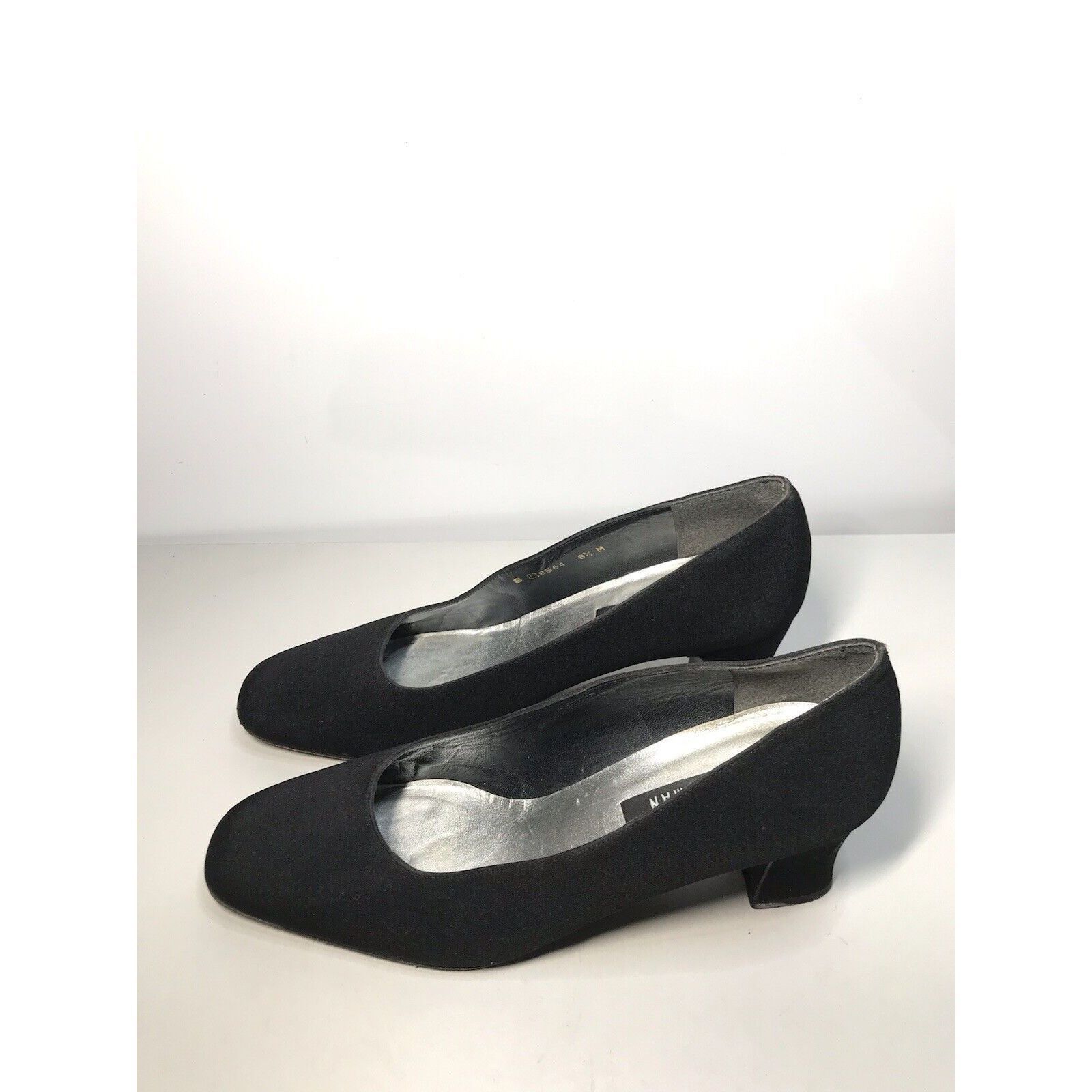 Stuart Weitzman Stuart Weitzman Black Fabric Square Toe Slip On Heels Women’ Size US 8.5 / IT 38.5 - 7 Thumbnail