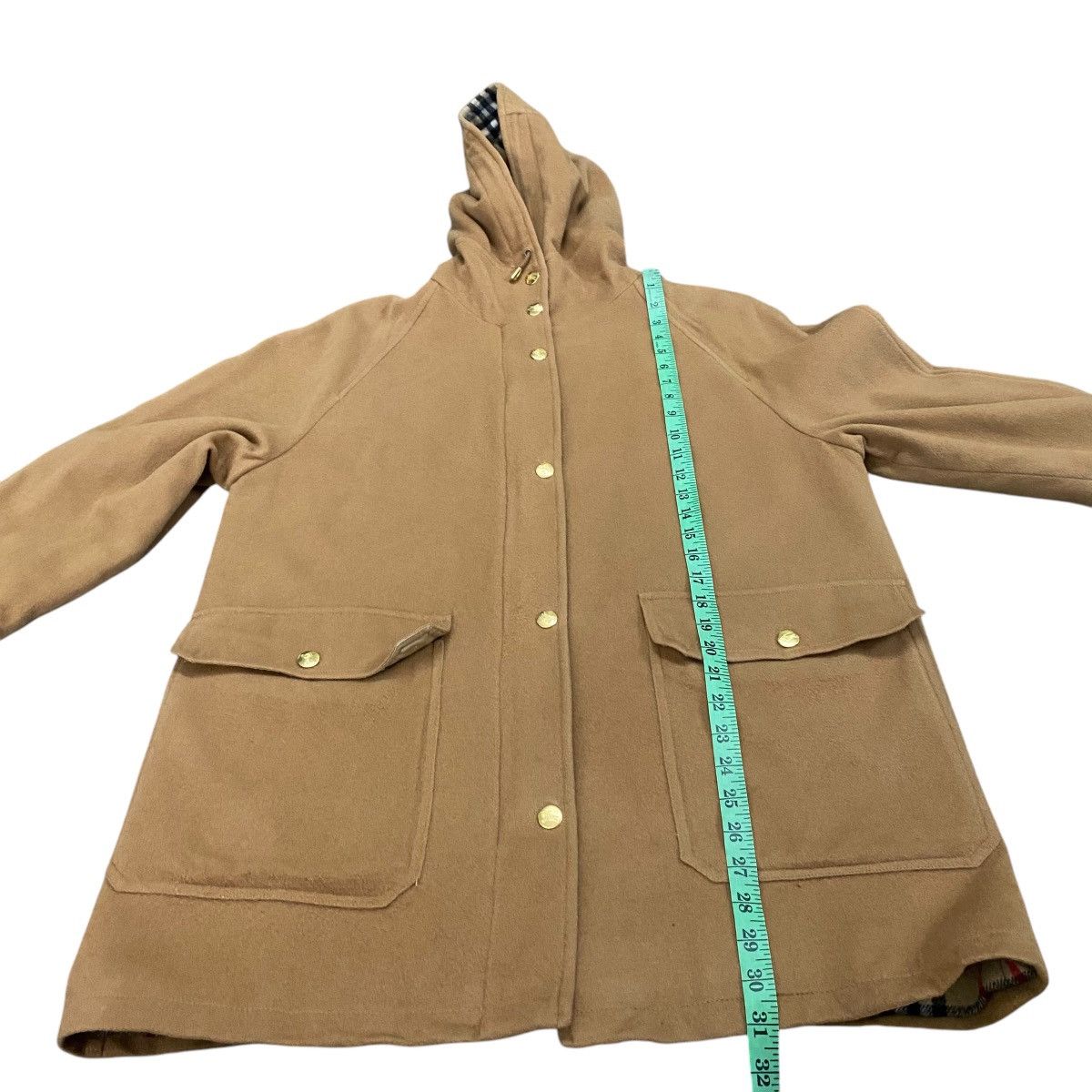 Burberry × Burberry Prorsum × Vintage Vintage Burberrys Nova Check Button Long Jacket Hoodie Size US M / EU 48-50 / 2 - 14 Thumbnail