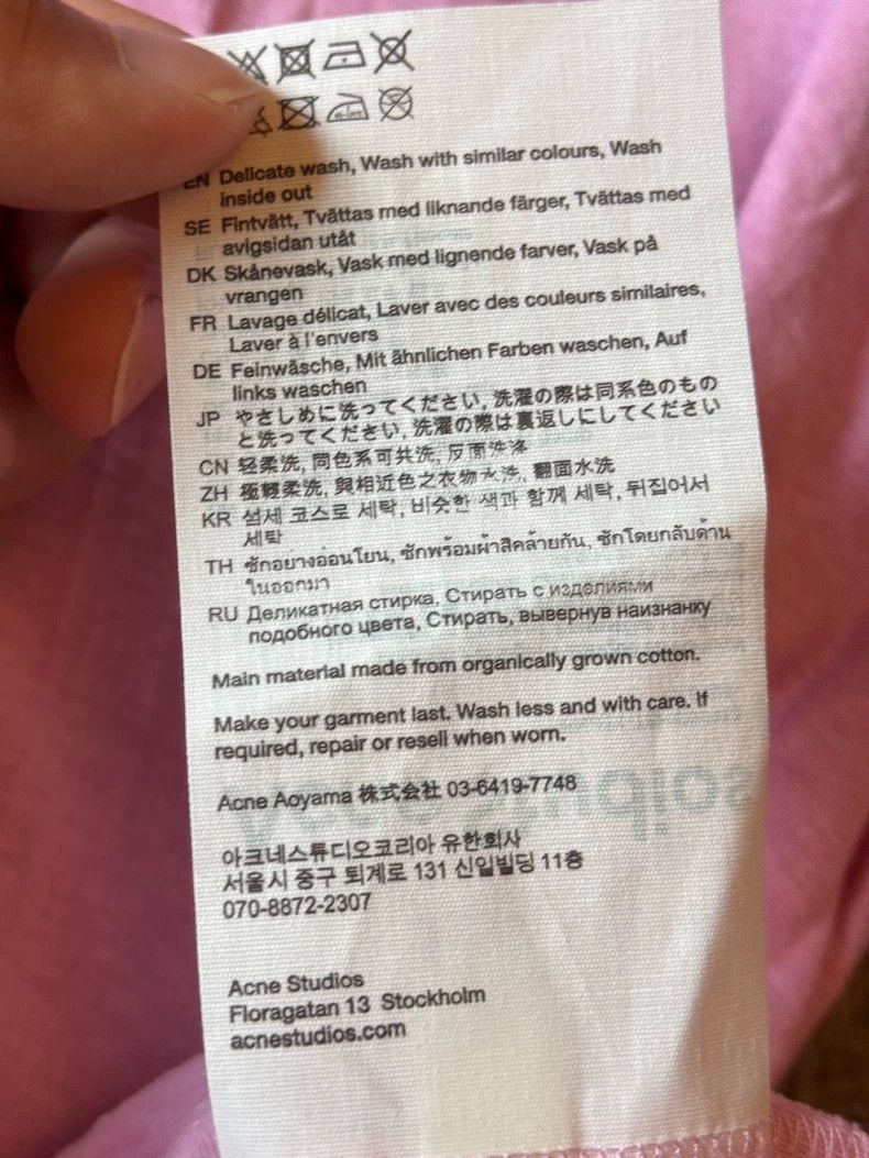 Acne Studios Acne Studios Dirty pink letter short-sleeved shirt Size XS / US 0-2 / IT 36-38 - 5 Thumbnail