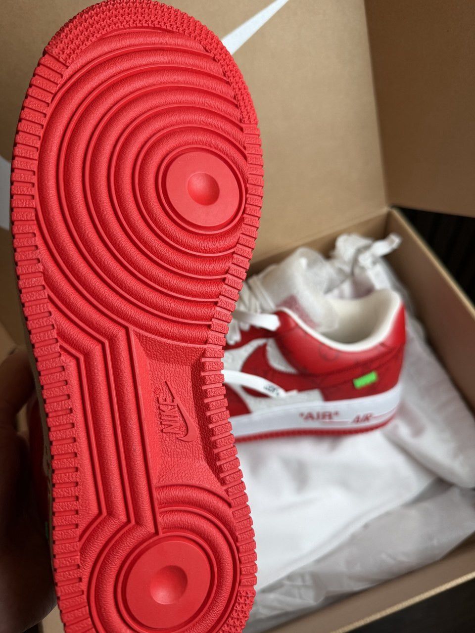 Louis Vuitton Louis Vuitton x Nike Air Force 1 Low White Red Virgil Abloh Size US 8.5 / EU 41-42 - 6 Thumbnail