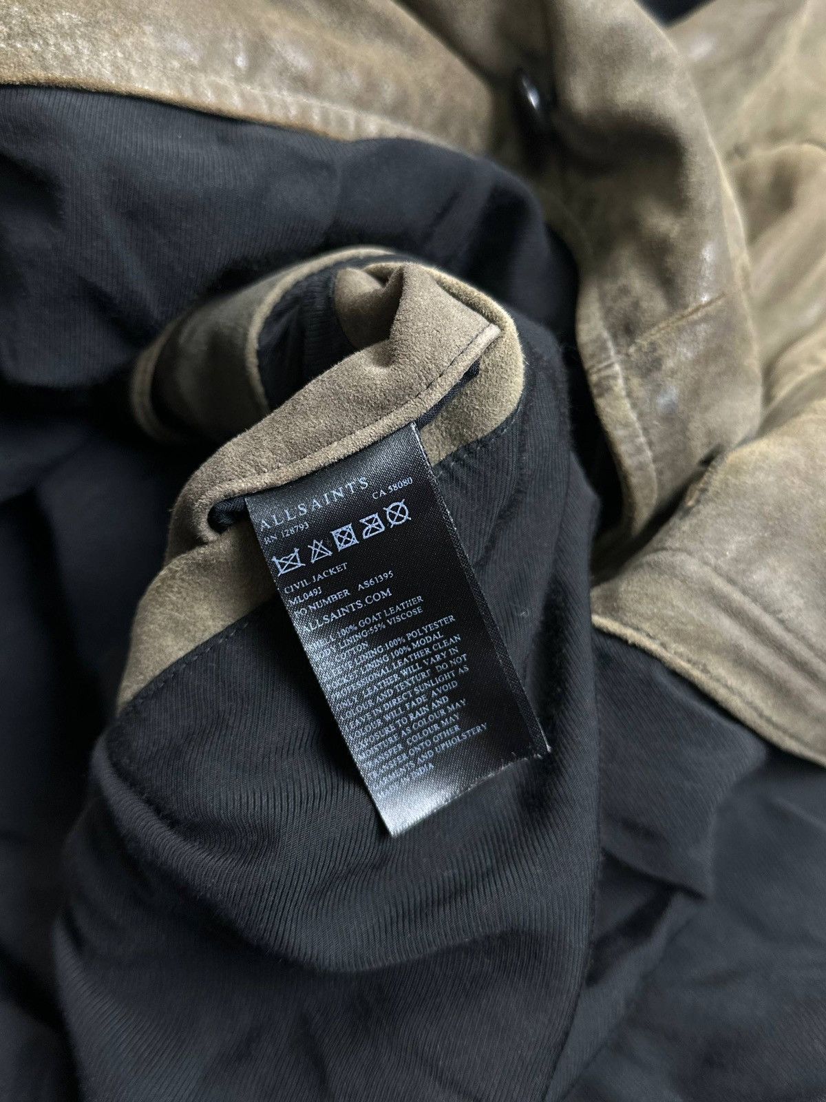 Allsaints Allsaints Genuine Leather Civil Jacket Grunge L Abstract Size US L / EU 52-54 / 3 - 6 Thumbnail
