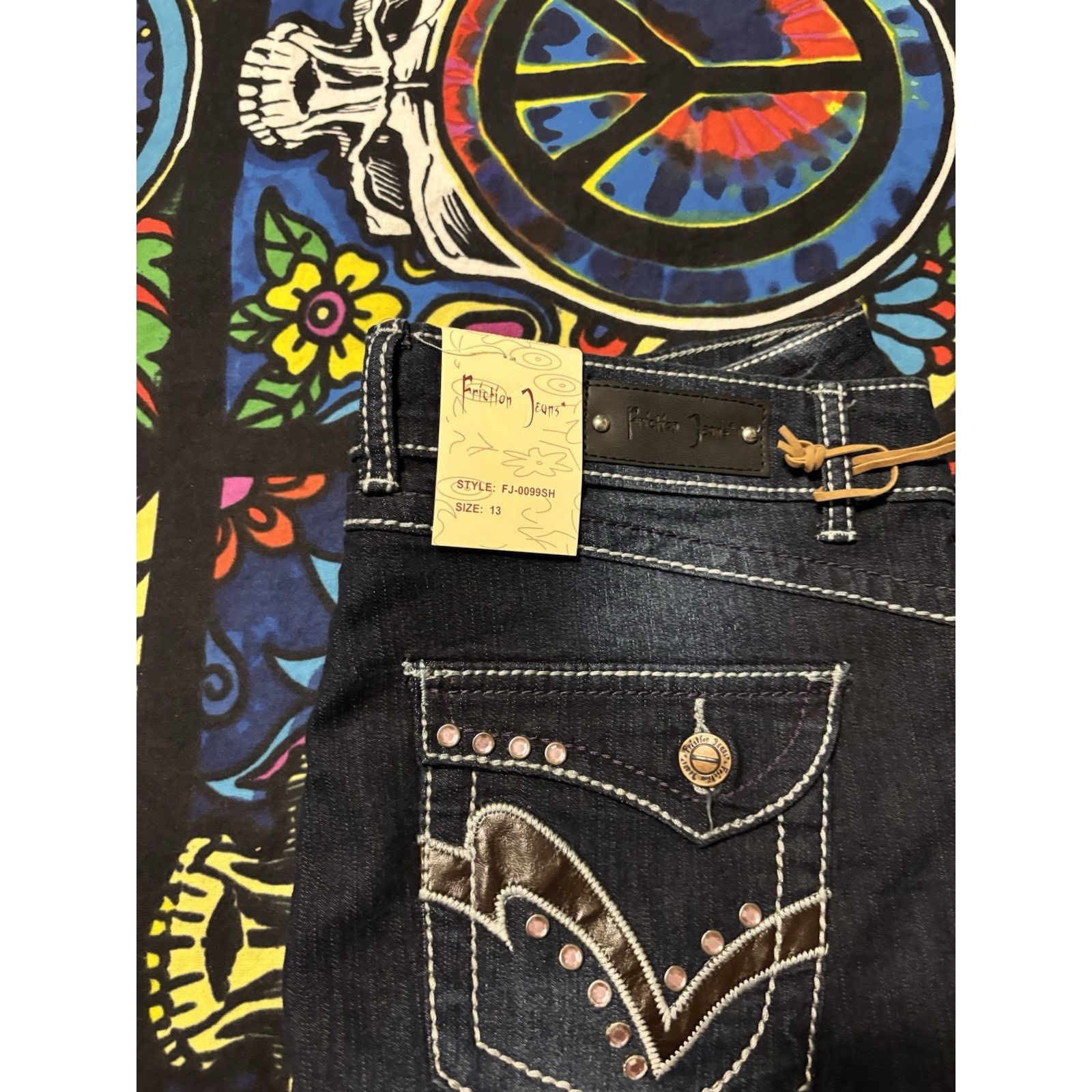 Vintage ladies shorts friction jeans 13 Size 36" / US 14 / IT 50 - 9 Thumbnail