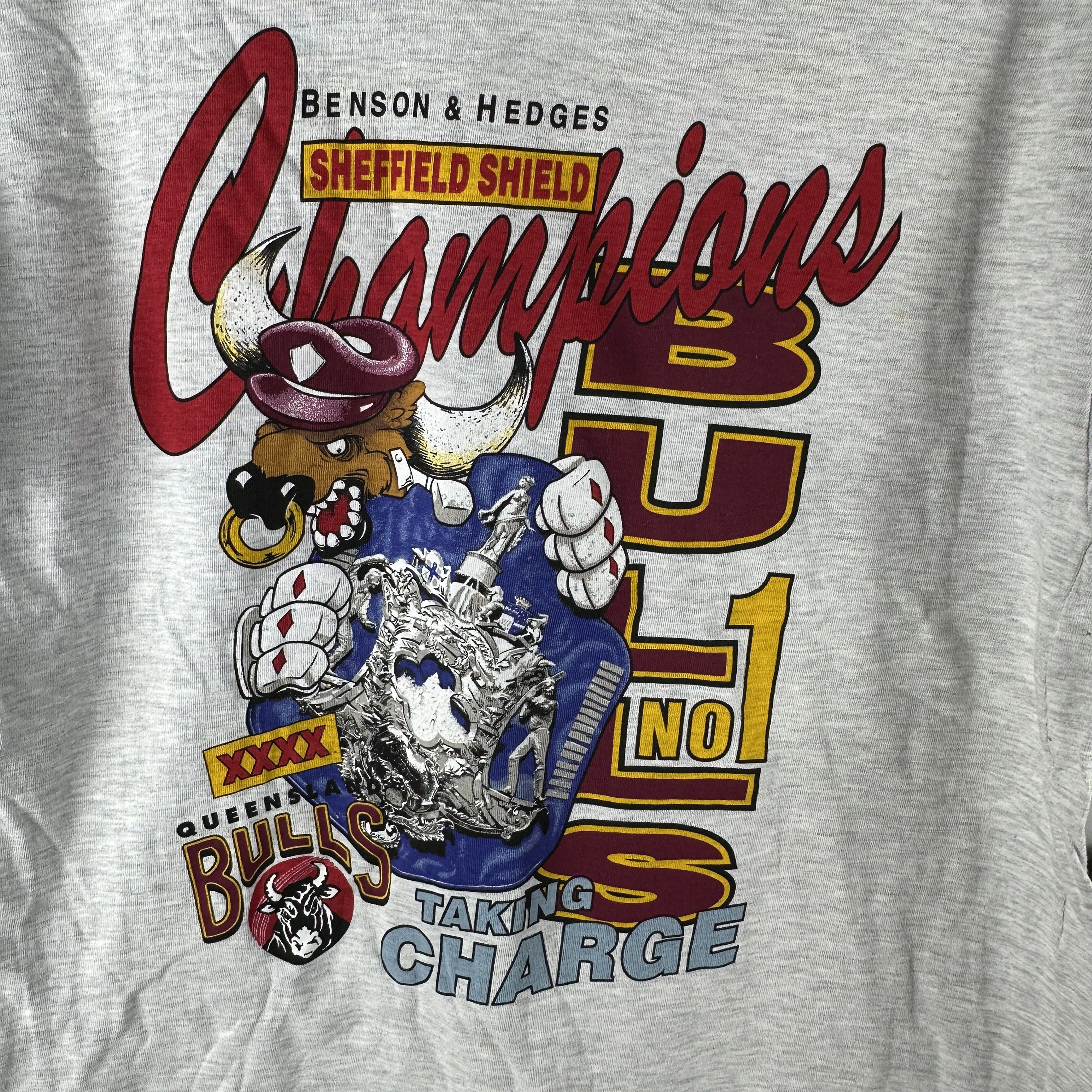 Vintage ​​​​Queensland Bulls Cricket Sheffield Shield Champions Tee Size US XL / EU 56 / 4 - 2 Thumbnail