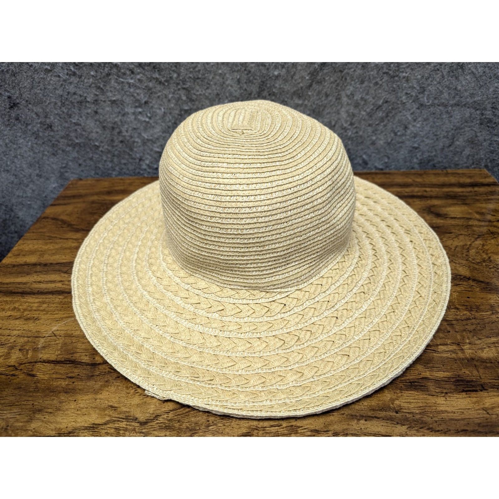 Vintage VINTAGE Scala Collezione Hat Wide Brim Beige One Size Womens Sun Beach Travel Casual Size ONE SIZE - 4 Thumbnail