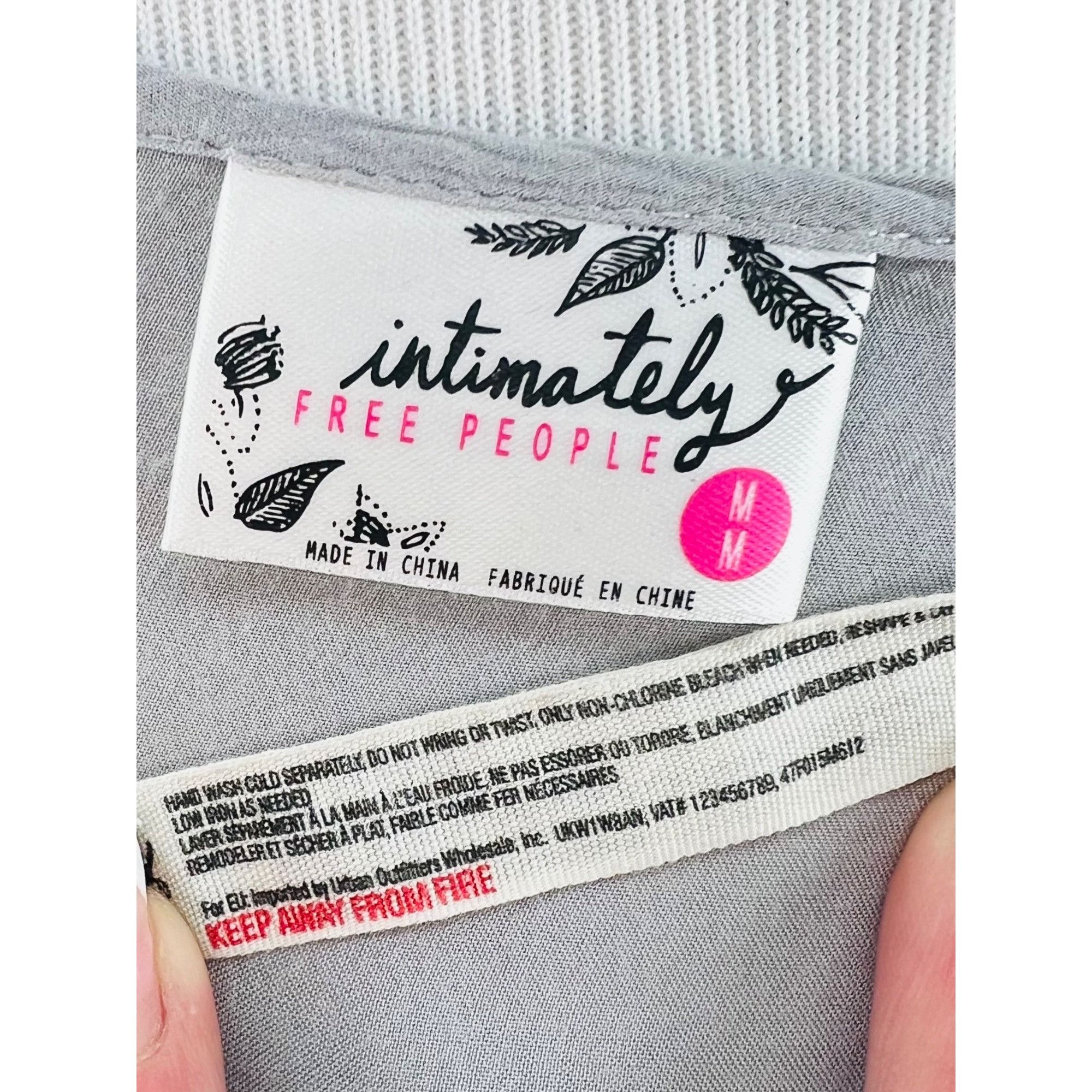 Free People Free People Gray Floral Trapeze Mini Slip Dress| Whimsigoth Size M / US 6-8 / IT 42-44 - 18 Thumbnail