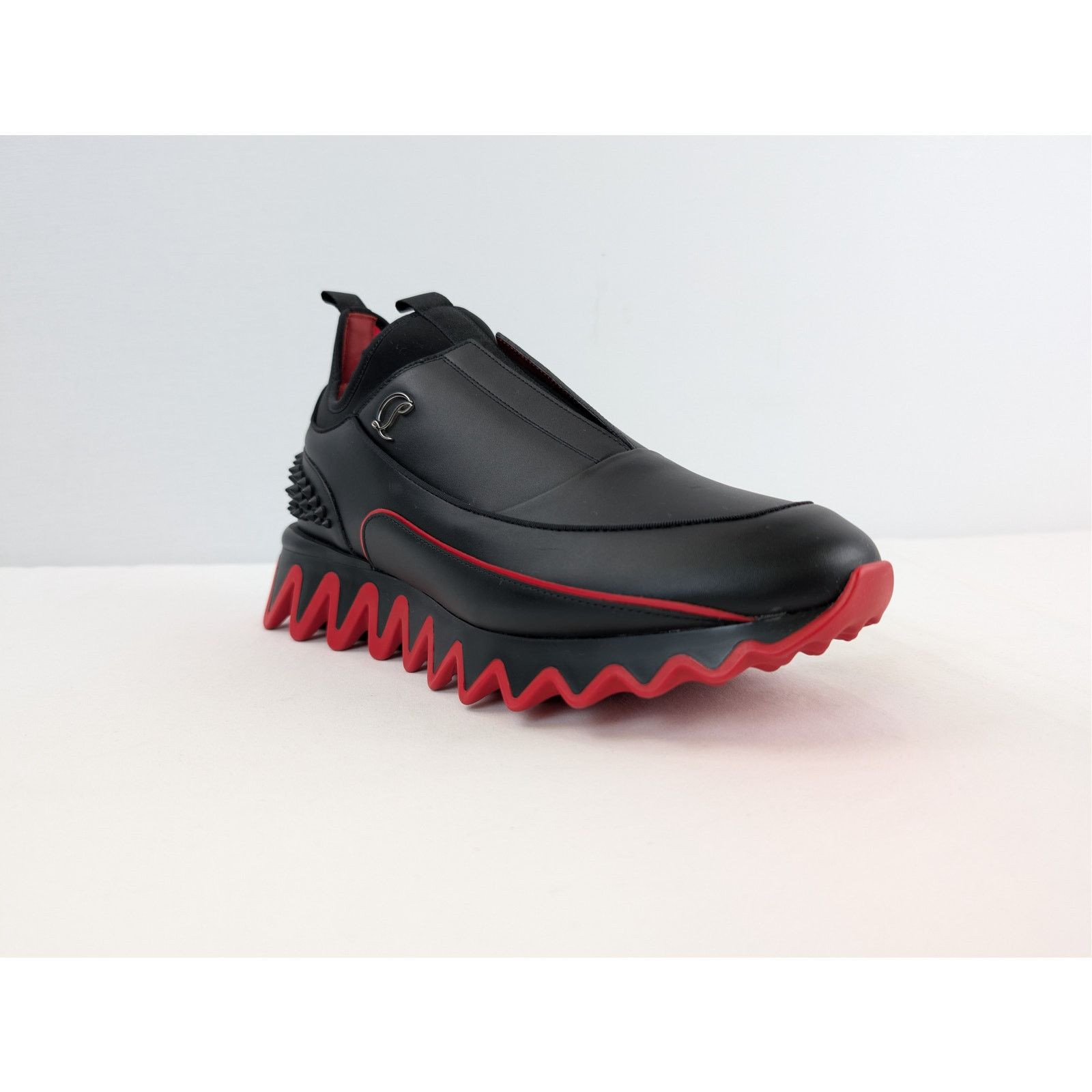 Christian Louboutin o1rshd1 Sharkyloub SP Spikes Flat Sneakers in Black Size US 13 / EU 46 - 2 Thumbnail