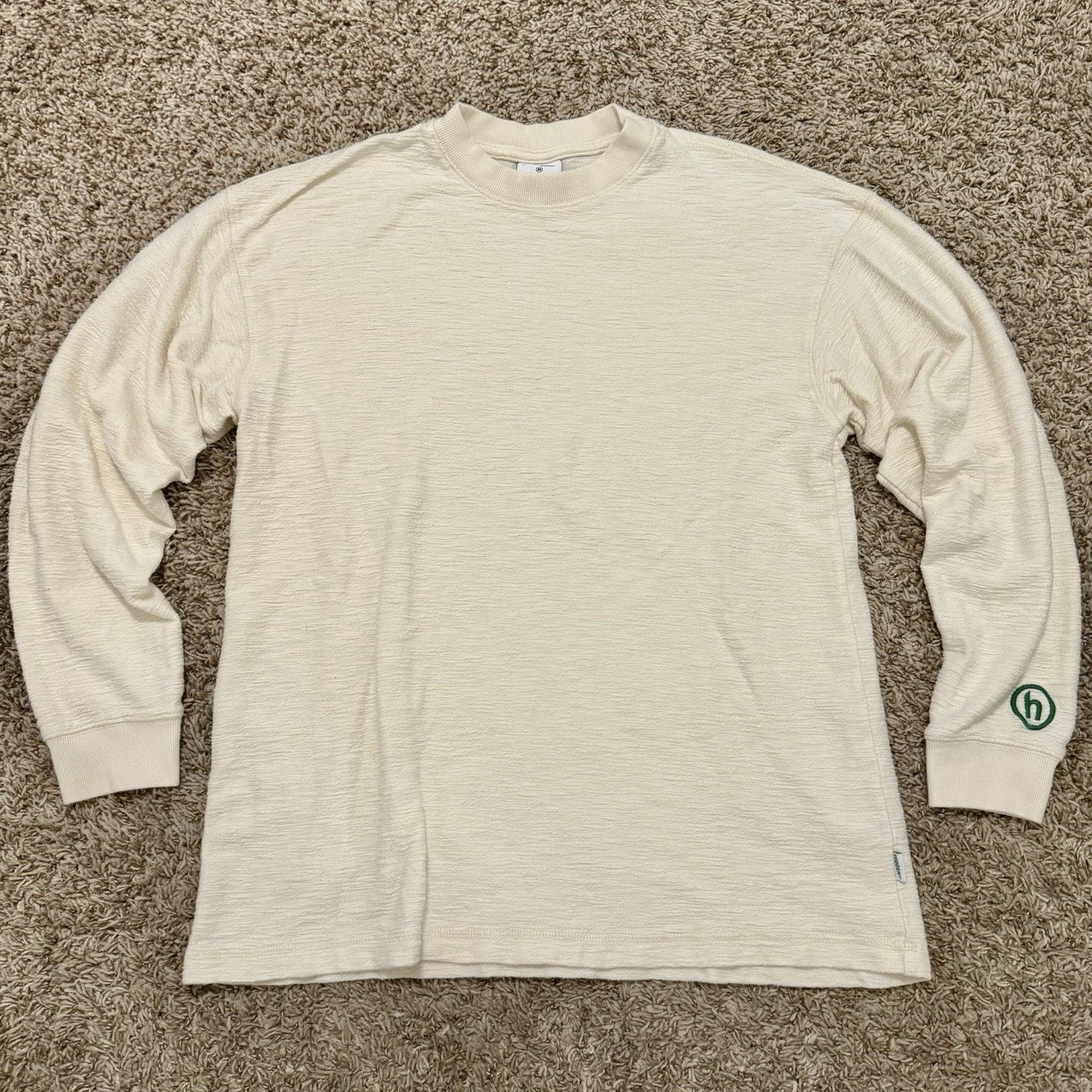 HIDDEN Hidden NY Slub LongSleeve Crewneck Thermal Shirt Cream White Size US M / EU 48-50 / 2 - 1 Thumbnail