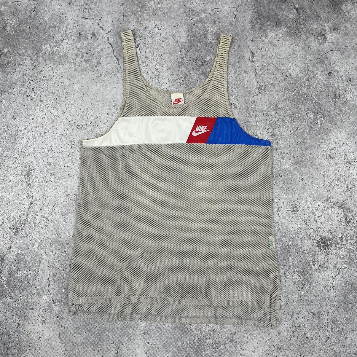 Nike × Vintage Vintage 80s Nike Mesh Tank Top Tee Size US L / EU 52-54 / 3 - 1 Thumbnail