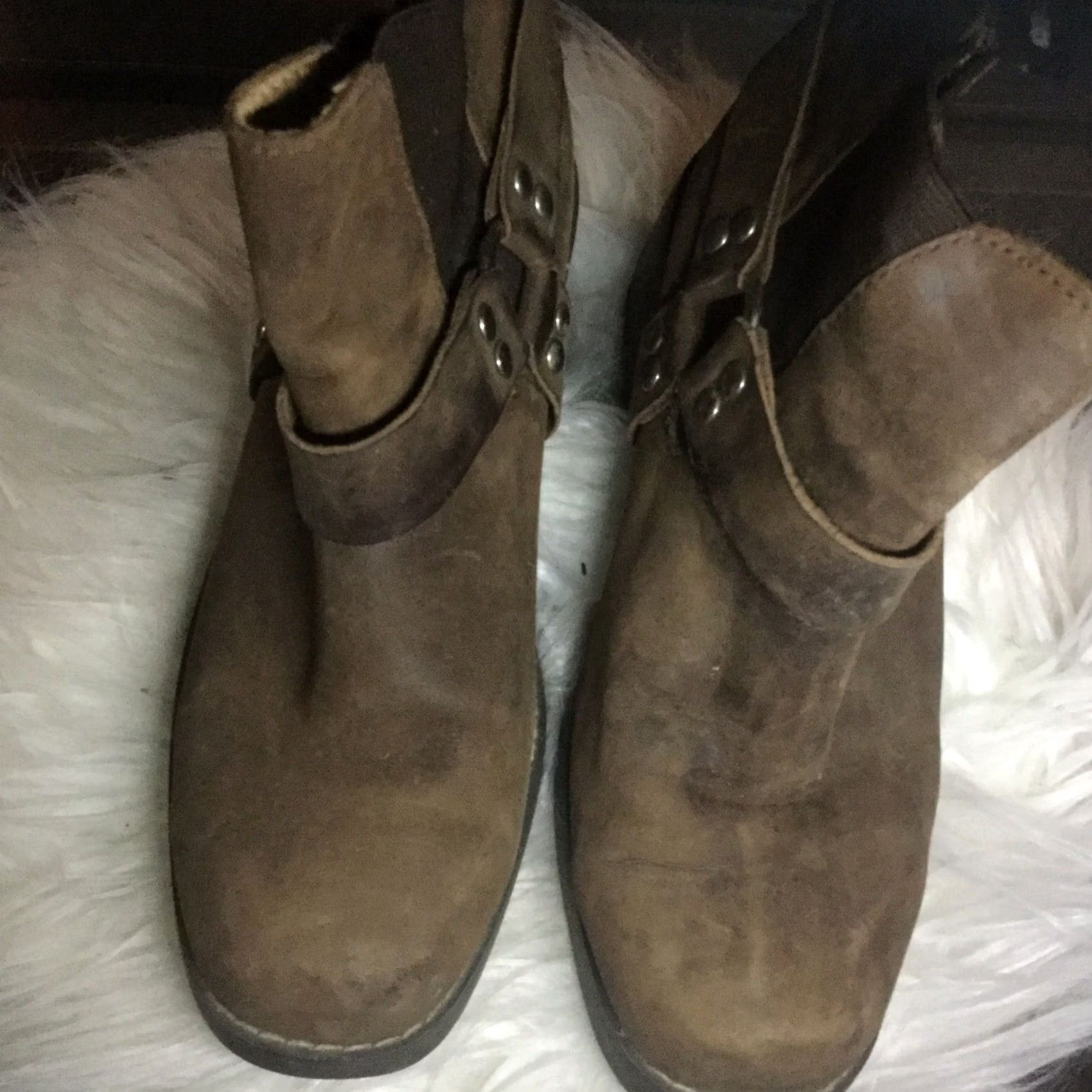 Vintage Bongo Harness Boots Size 6 Leather ANKLE BOOTS Brown Women Size US 6 / IT 36 - 2 Thumbnail