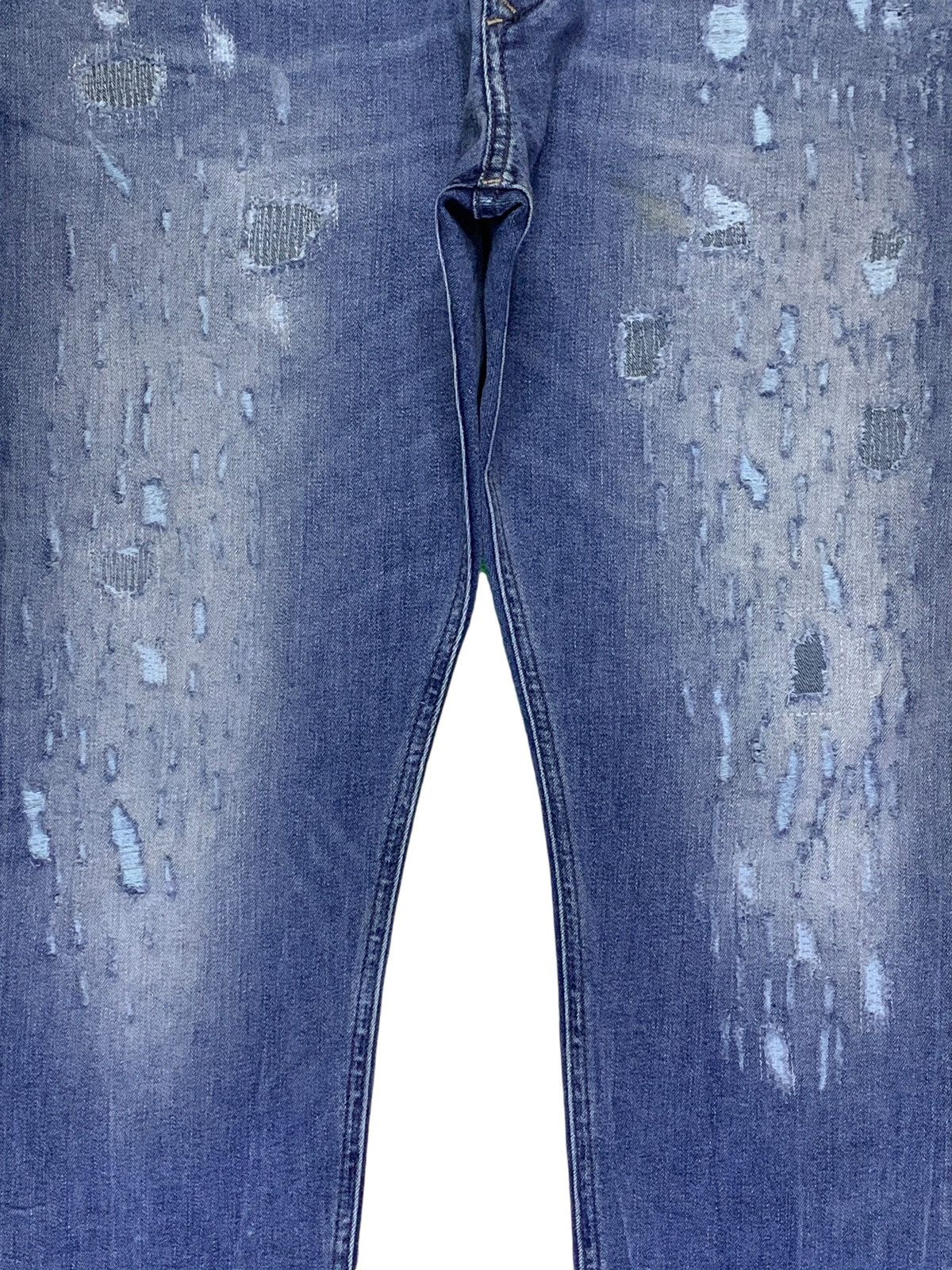 Diesel SALES🔥Vintage Diesel Patched Distressed Slim Fit Jeans Size US 35 - 5 Thumbnail