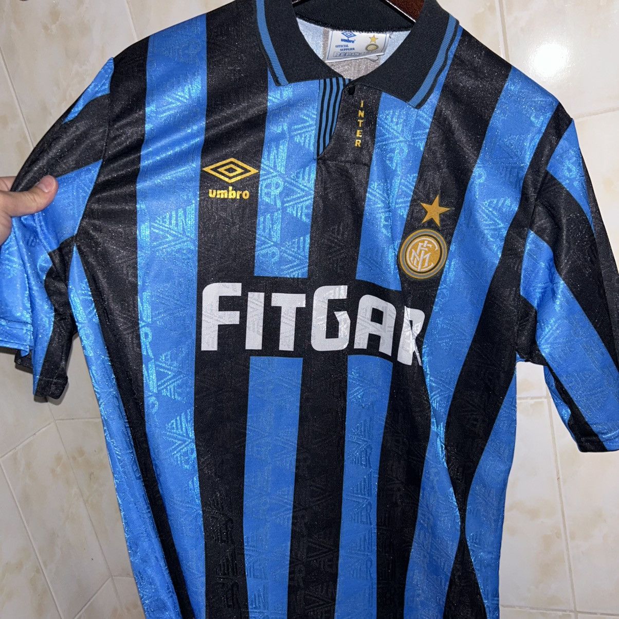 Umbro ORIGINAL Umbro x Inter Milan 1991/1992 Home Jersey England Size US L / EU 52-54 / 3 - 2 Thumbnail
