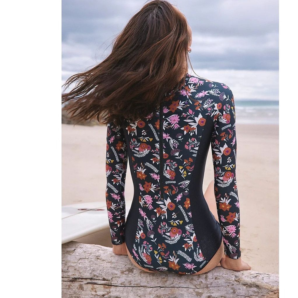 Anthropologie × Carolina K × Free People New Carolina K Reefline Rashguard One-piece Swimsuit $295 Size XS / US 0-2 / IT 36-38 - 3 Thumbnail