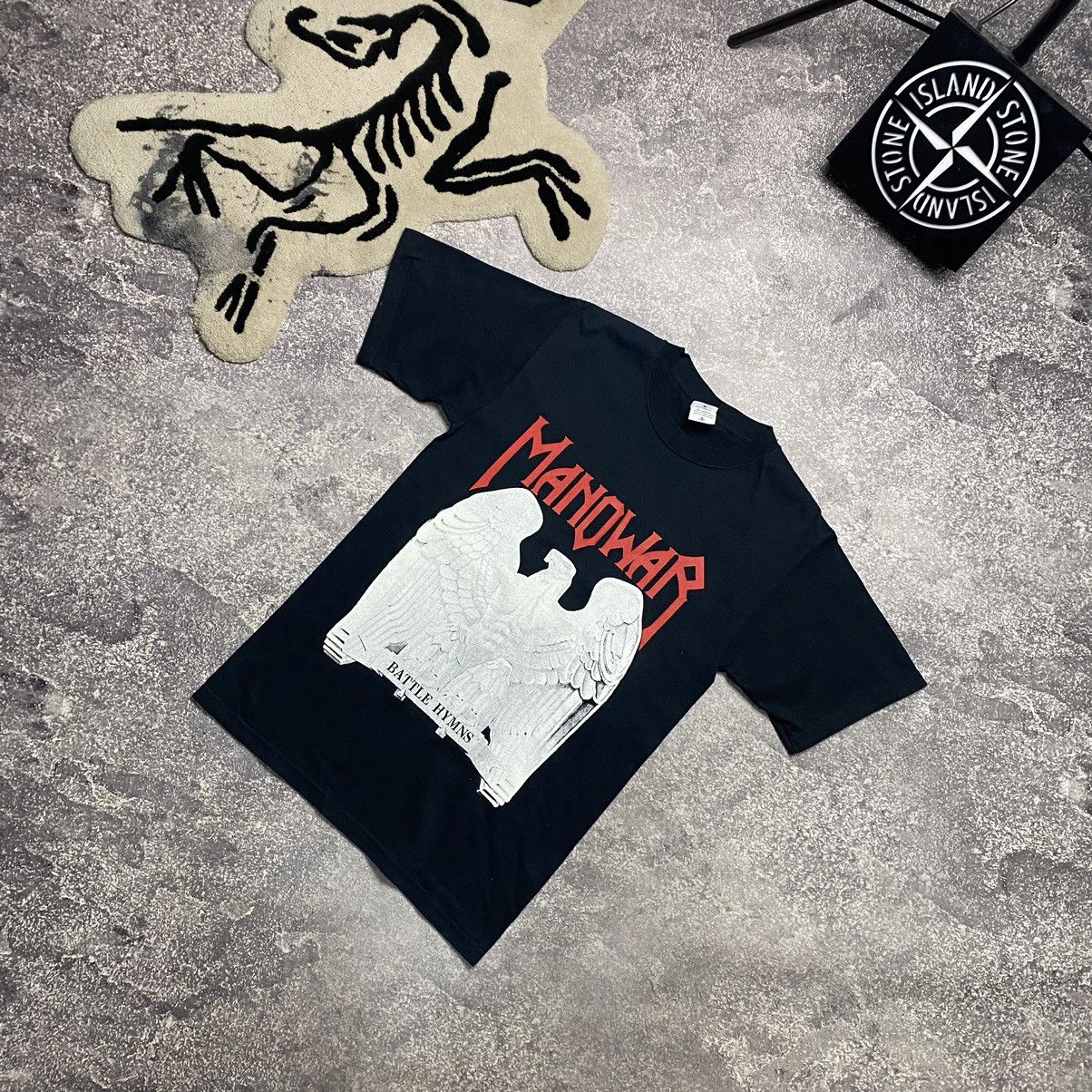 Band Tees Vintage Manowar Battle Hymns Big Logo rock band 00’s tee Size US S / EU 44-46 / 1 - 1 Thumbnail