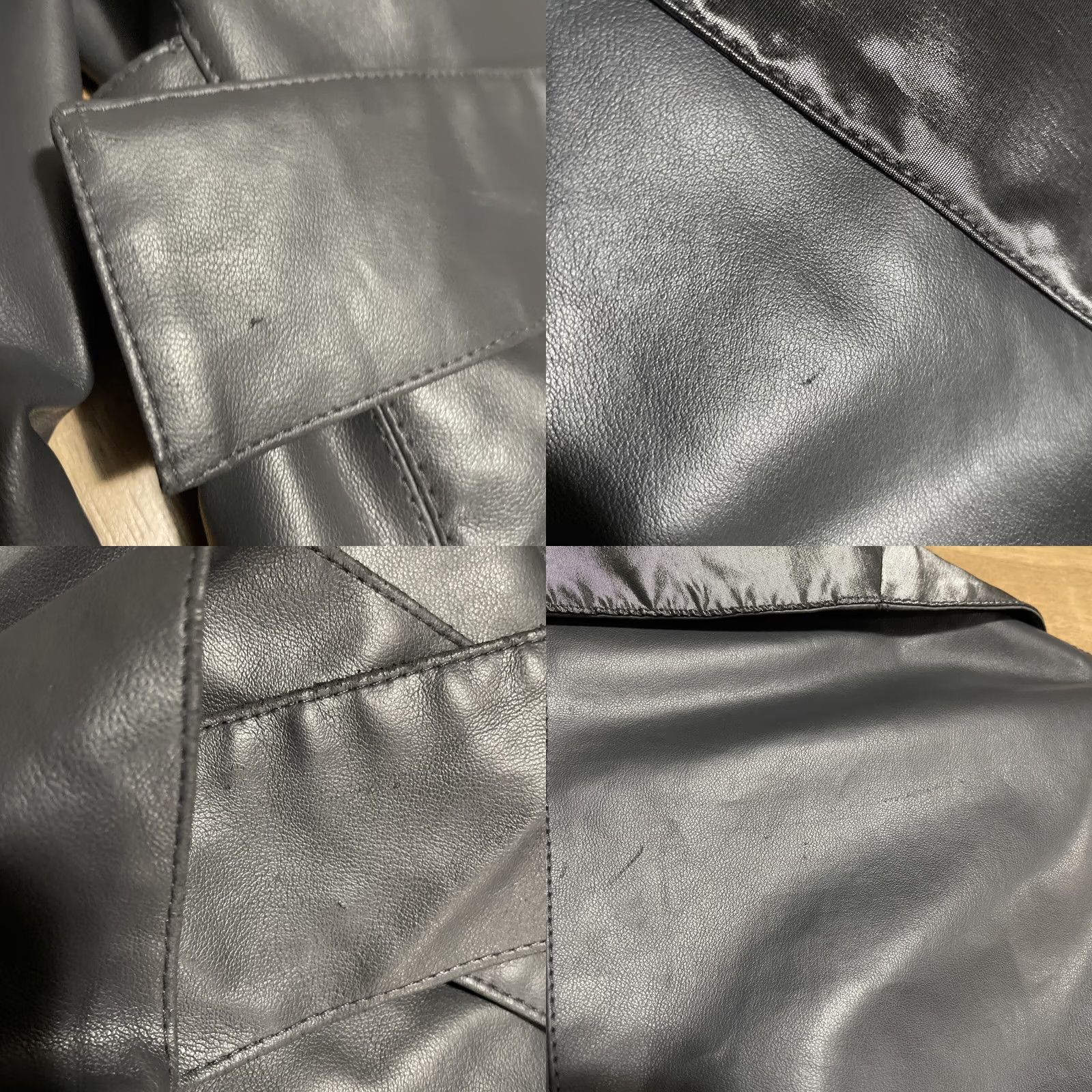 Vintage Marie Saint Pierre Jacket Womens Size 2 Belted PVC Dark Gray Party/Cocktail Casual Business Travel Long Sleeve Tie Belted Leather? No PVC Size XS / US 0-2 / IT 36-38 - 9 Thumbnail