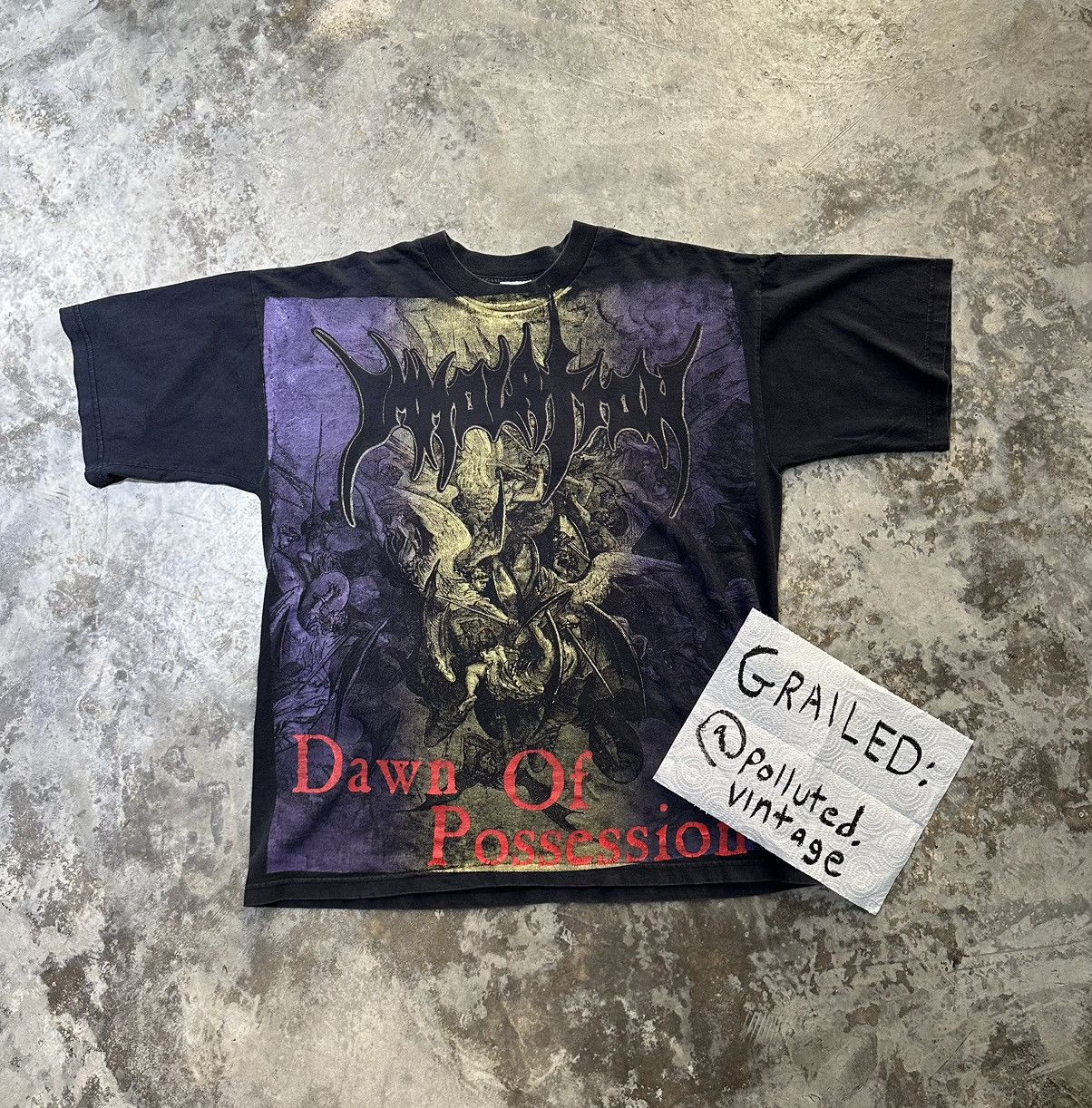 image of Band Tees x Vintage 1990S Resurreccion Immolation Dawn Of Possession in Black, Men's (Size XL)